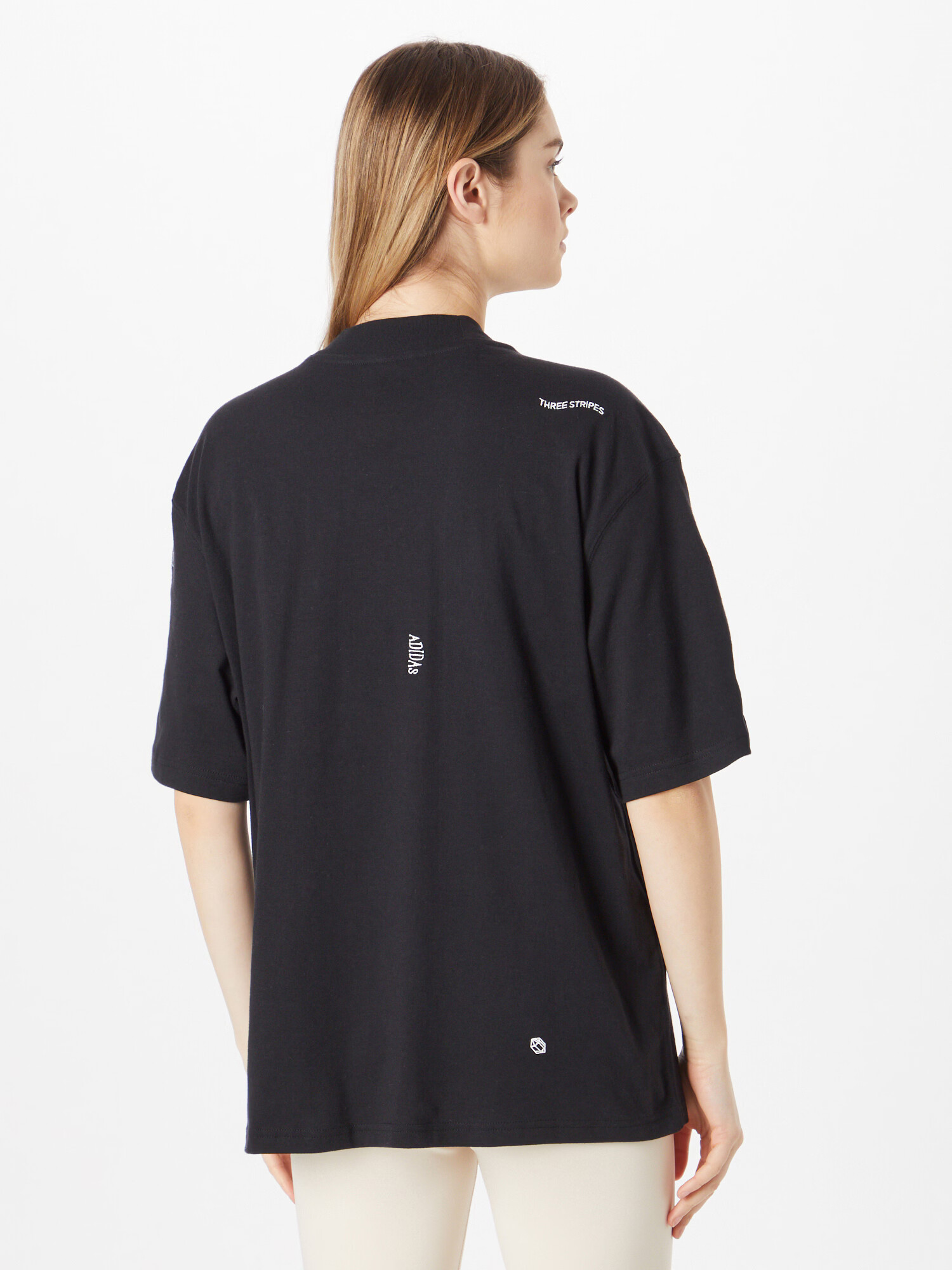 ADIDAS SPORTSWEAR Tricou funcțional 'friend With Healing Crystals Inspired Graphics' negru / alb - Pled.ro