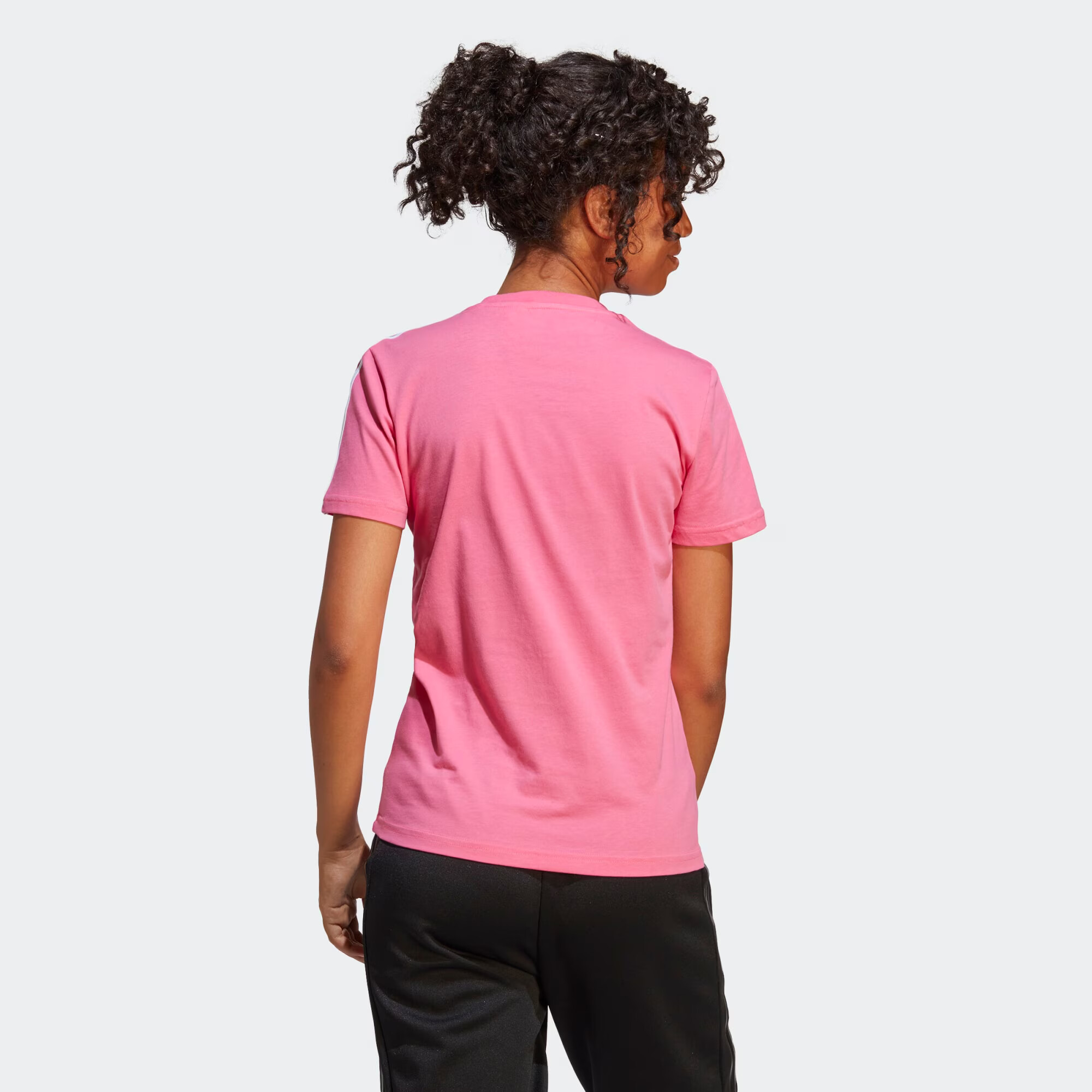 ADIDAS SPORTSWEAR Tricou funcțional 'Essentials 3-Stripes' magenta / alb - Pled.ro