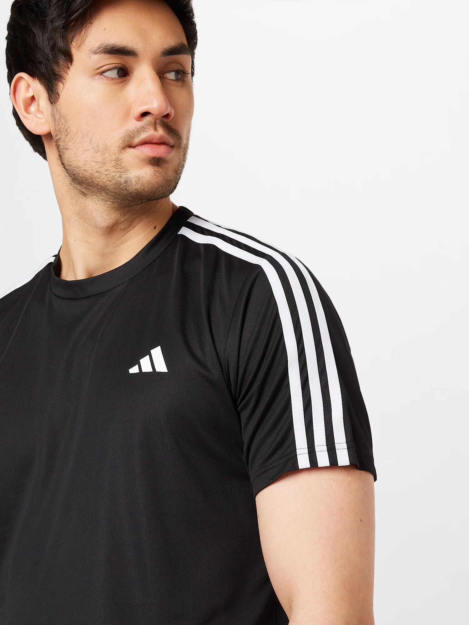 ADIDAS PERFORMANCE Tricou funcțional 'Train Essentials 3-Stripes ' negru / alb - Pled.ro