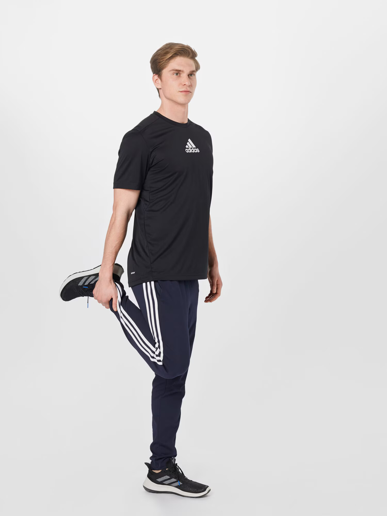 ADIDAS SPORTSWEAR Tricou funcțional 'Designed To Move 3-Stripes' negru / alb - Pled.ro