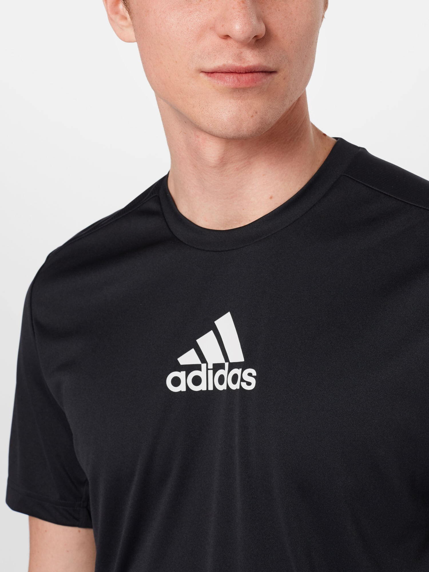 ADIDAS SPORTSWEAR Tricou funcțional 'Designed To Move 3-Stripes' negru / alb - Pled.ro