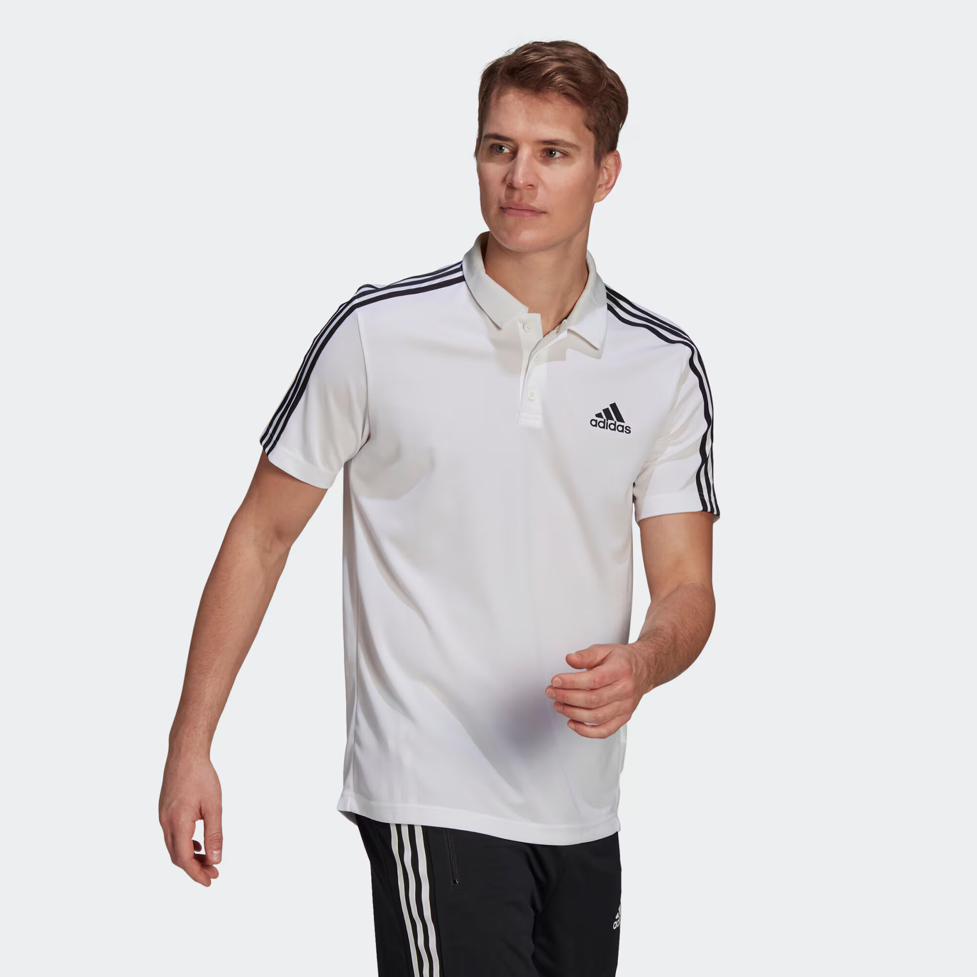 ADIDAS SPORTSWEAR Tricou funcțional 'Primeblue Designed To Move 3-Stripes' negru / alb - Pled.ro