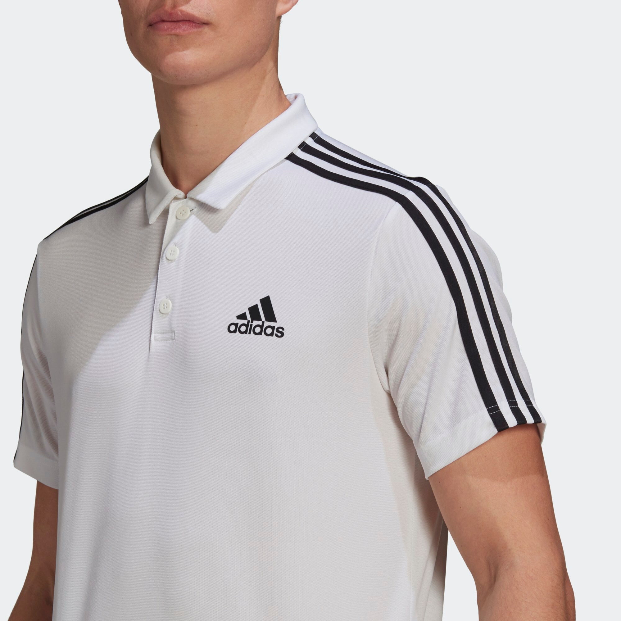 ADIDAS SPORTSWEAR Tricou funcțional 'Primeblue Designed To Move 3-Stripes' negru / alb - Pled.ro