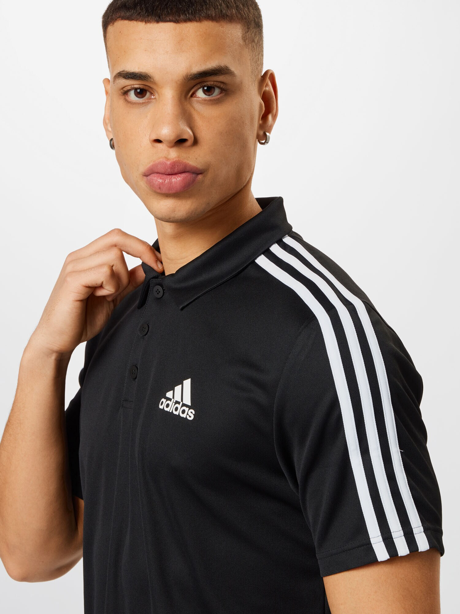 ADIDAS SPORTSWEAR Tricou funcțional 'Primeblue Designed To Move 3-Stripes' negru / alb - Pled.ro