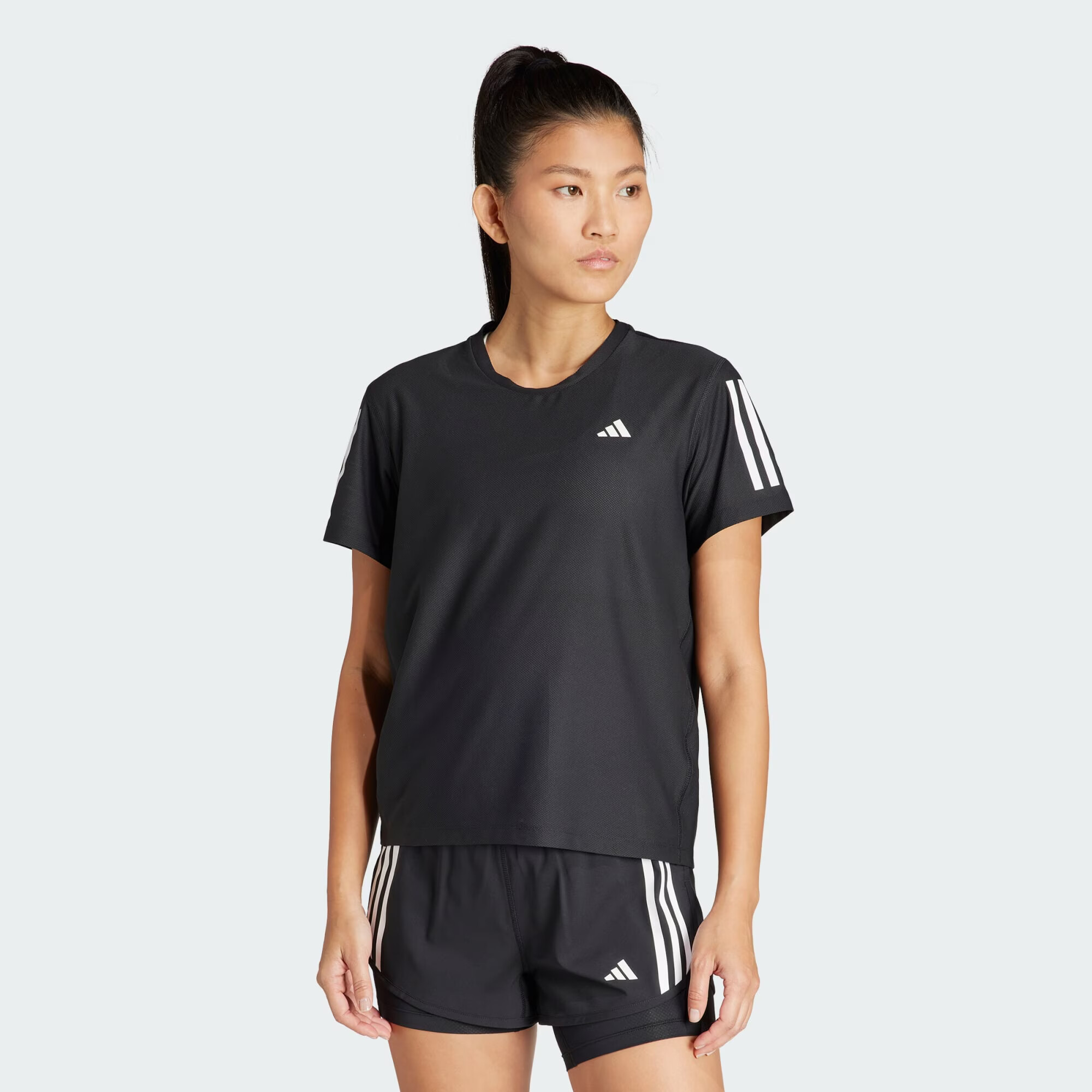 ADIDAS PERFORMANCE Tricou funcțional 'Own The Run' negru / alb - Pled.ro