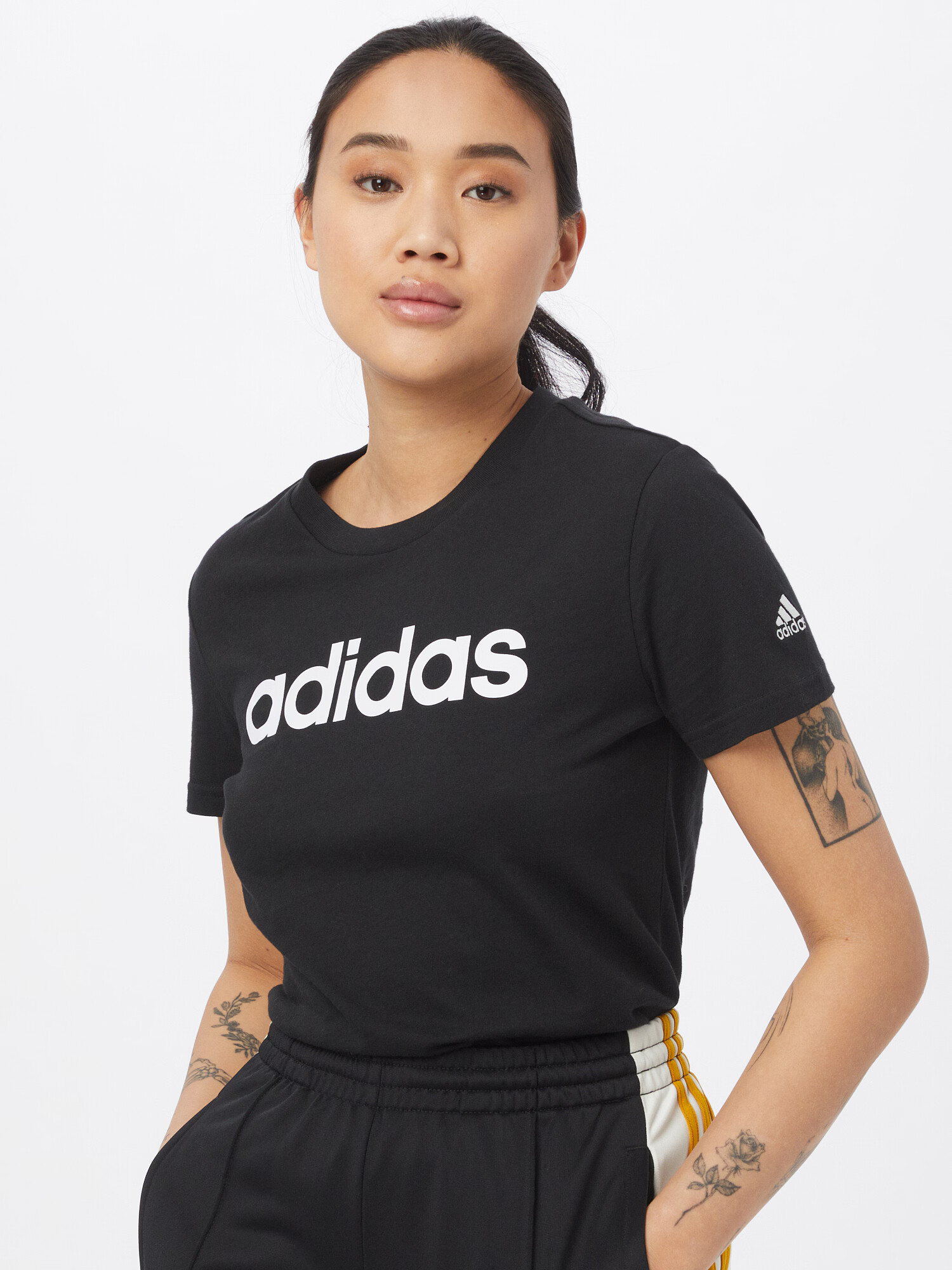 ADIDAS PERFORMANCE Tricou funcțional negru / alb - Pled.ro