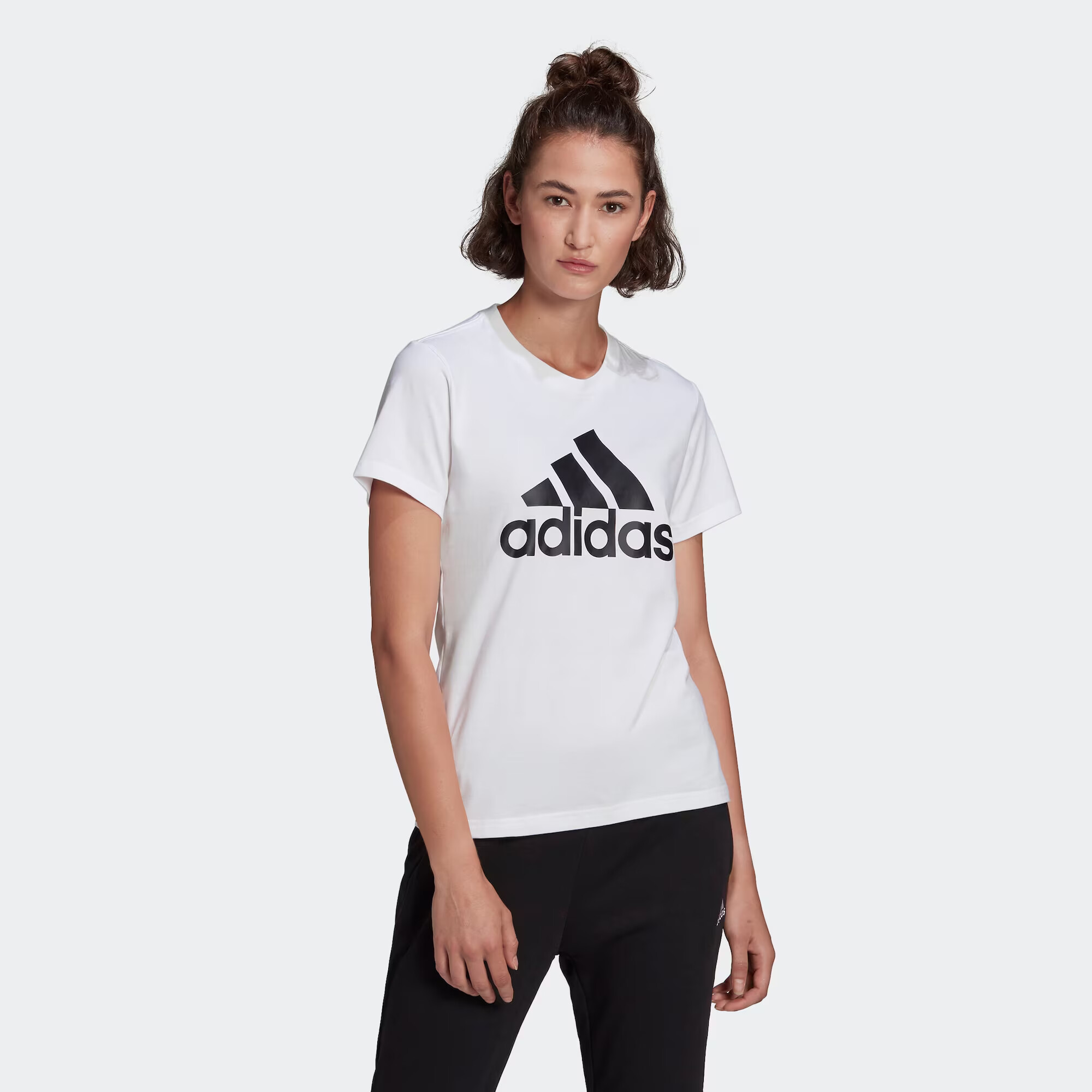 ADIDAS SPORTSWEAR Tricou funcțional 'Essentials' negru / alb murdar - Pled.ro