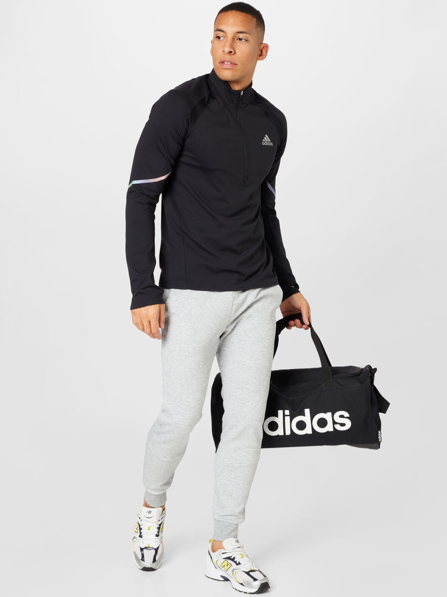 ADIDAS SPORTSWEAR Tricou funcțional 'Everydayrun ' negru / argintiu - Pled.ro