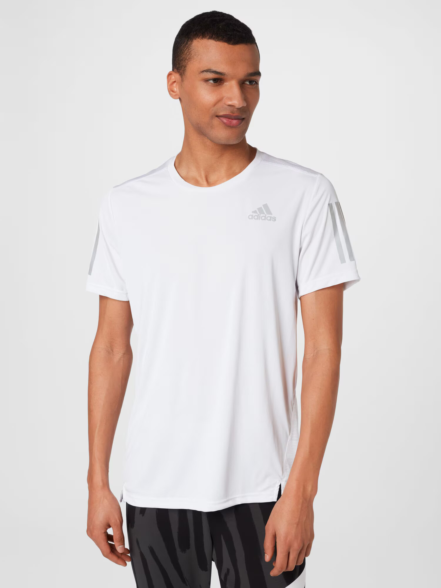 ADIDAS SPORTSWEAR Tricou funcțional 'Own the Run' argintiu / alb - Pled.ro