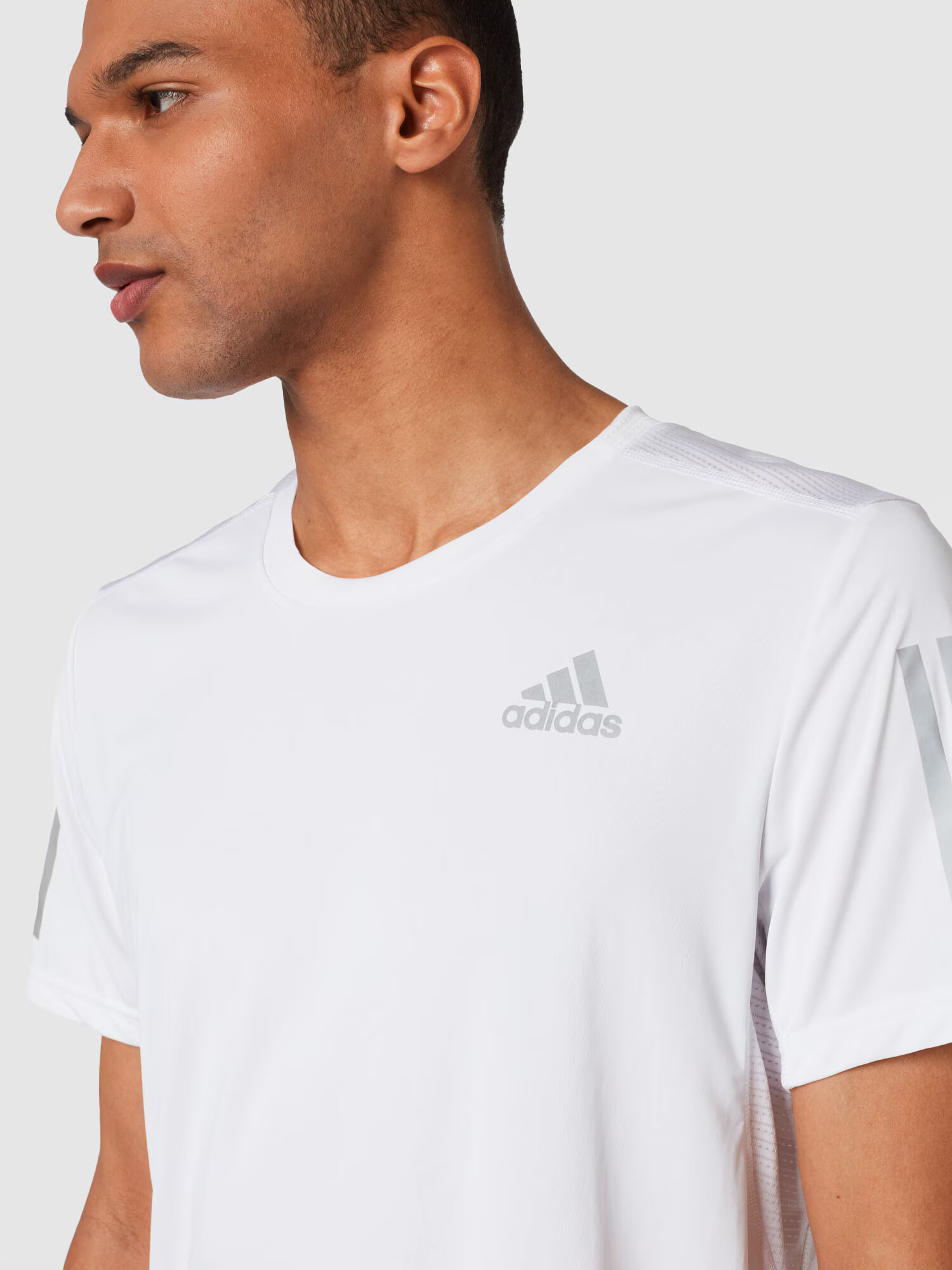 ADIDAS SPORTSWEAR Tricou funcțional 'Own the Run' argintiu / alb - Pled.ro