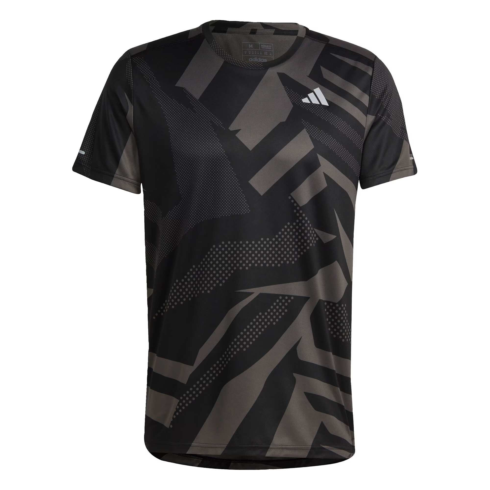 ADIDAS PERFORMANCE Tricou funcțional 'Own The Run Seasonal' gri / negru / alb - Pled.ro