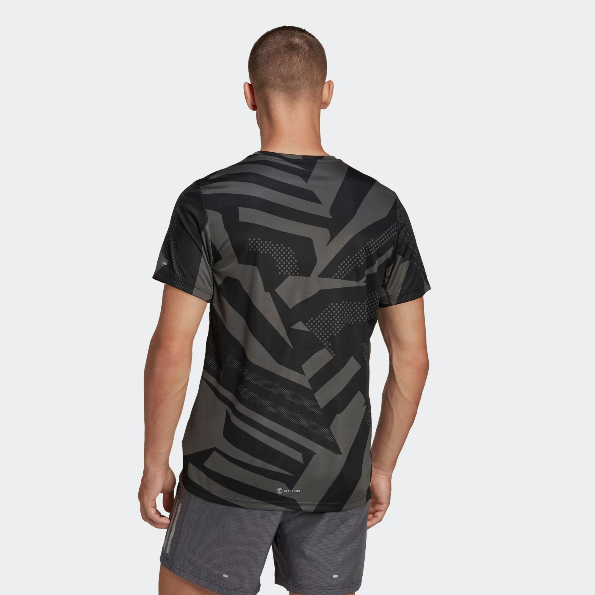 ADIDAS PERFORMANCE Tricou funcțional 'Own The Run Seasonal' gri / negru / alb - Pled.ro