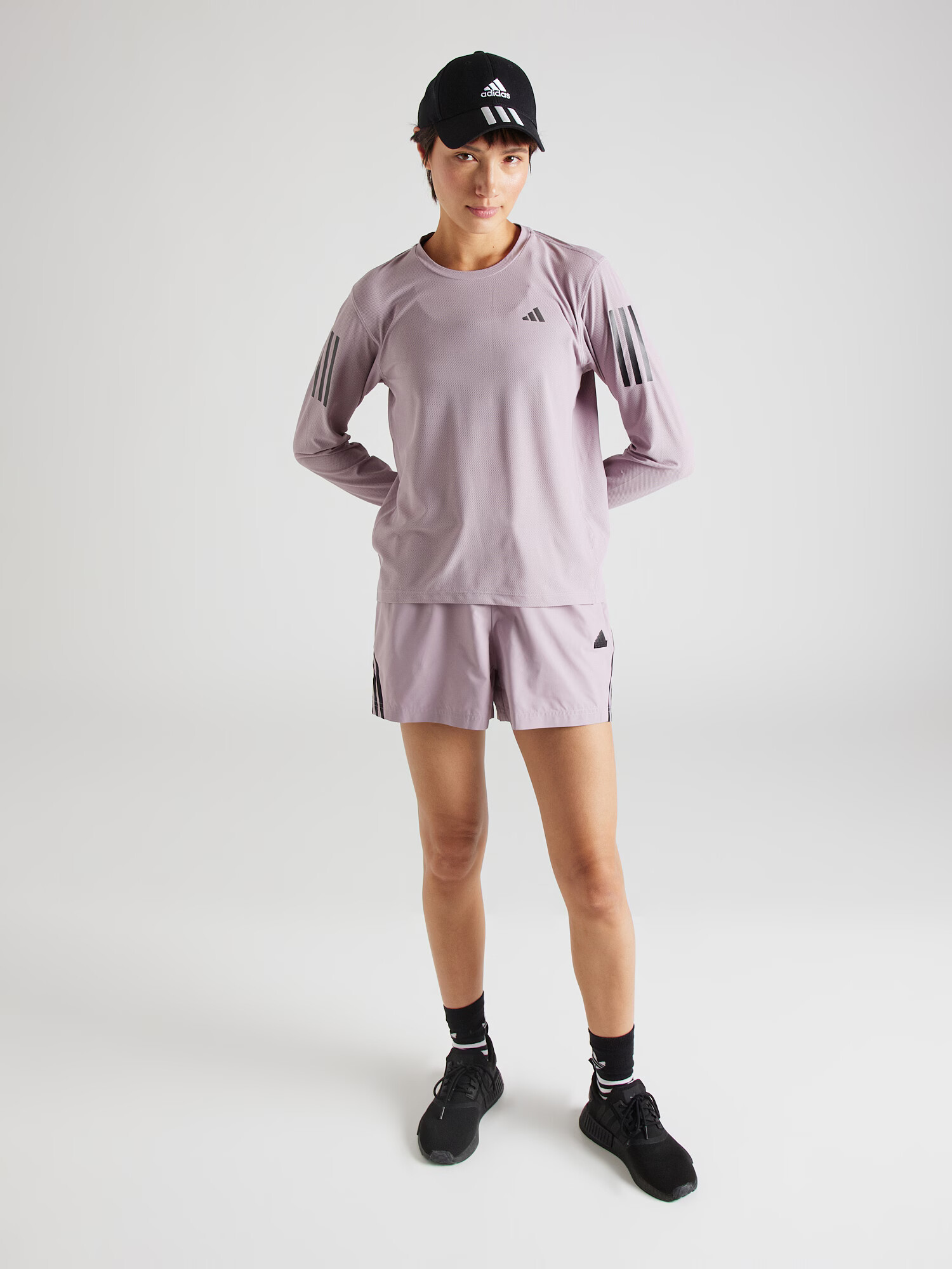 ADIDAS PERFORMANCE Tricou funcțional 'Own The Run' mauve / negru - Pled.ro