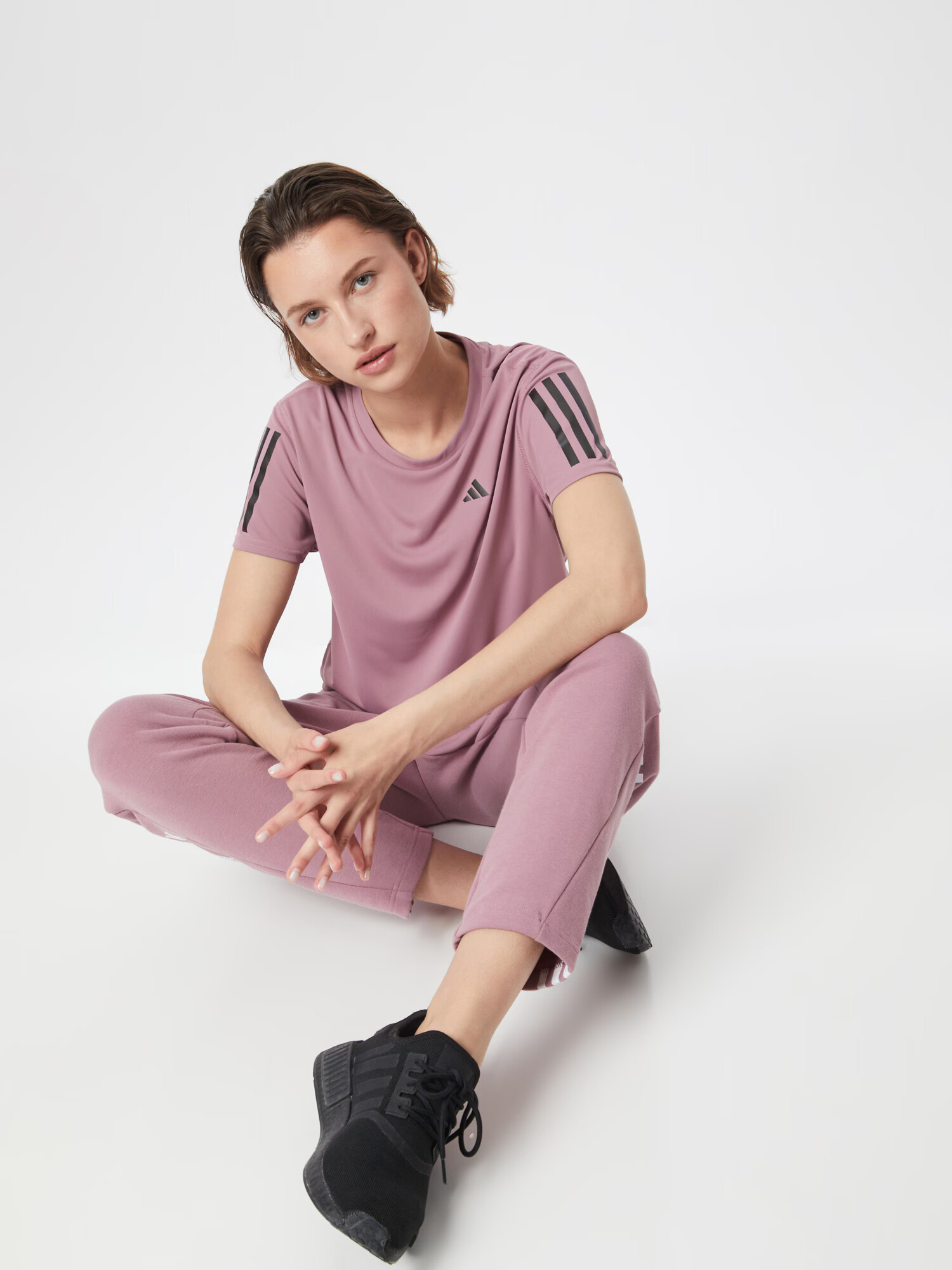 ADIDAS PERFORMANCE Tricou funcțional 'Own The Run' mov orhidee / negru - Pled.ro