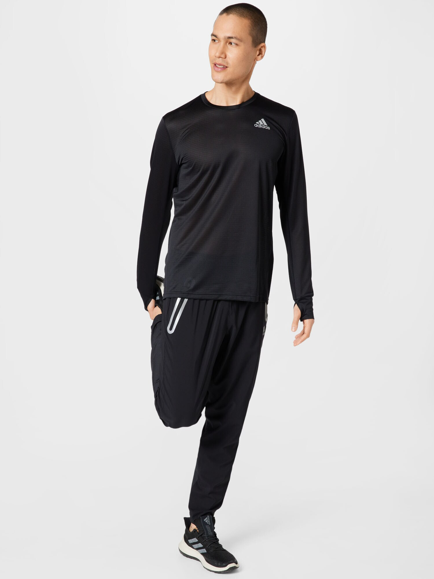 ADIDAS SPORTSWEAR Tricou funcțional 'Own The Run' gri argintiu / negru - Pled.ro