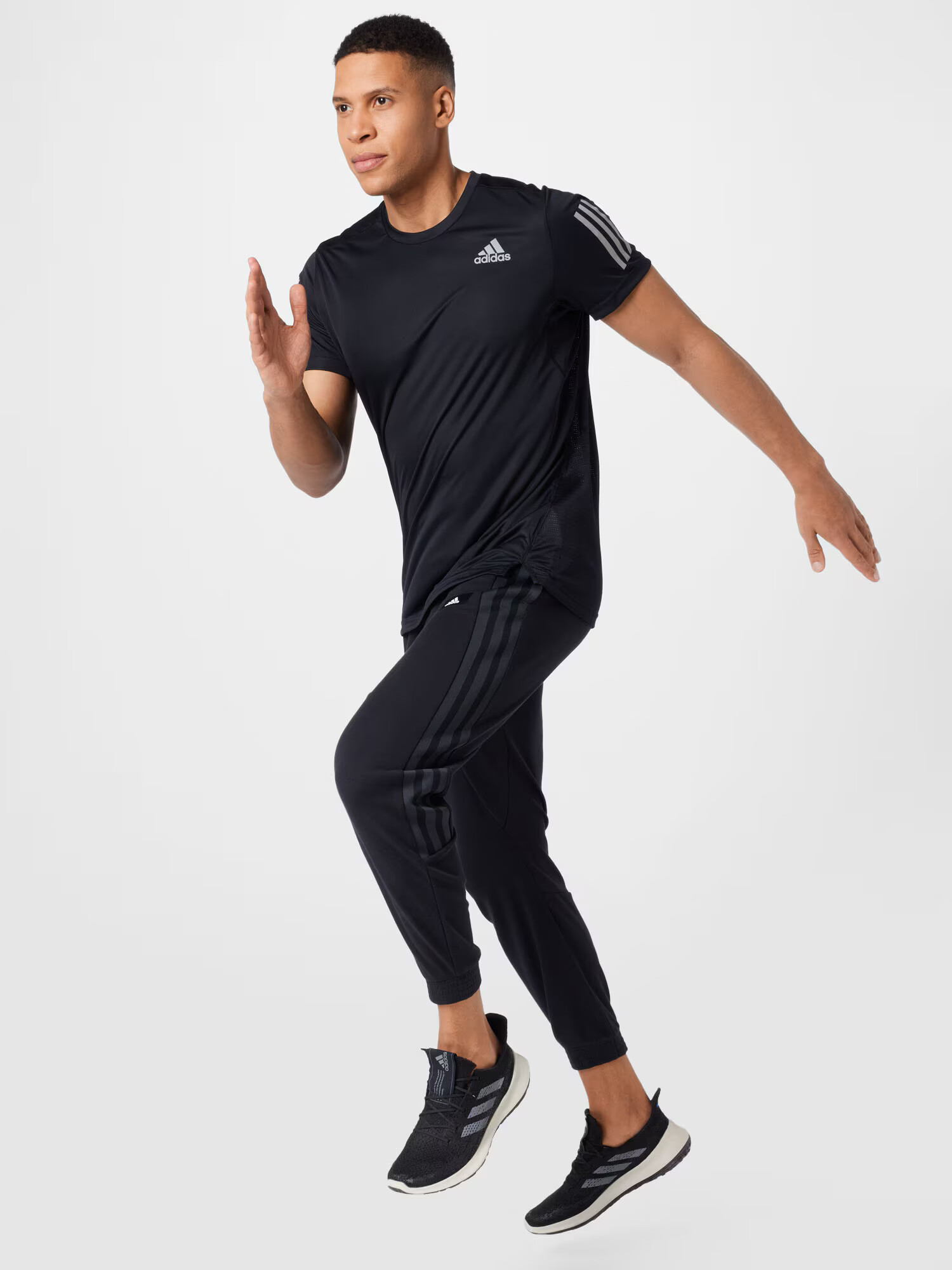 ADIDAS SPORTSWEAR Tricou funcțional 'Own The Run' negru / alb - Pled.ro