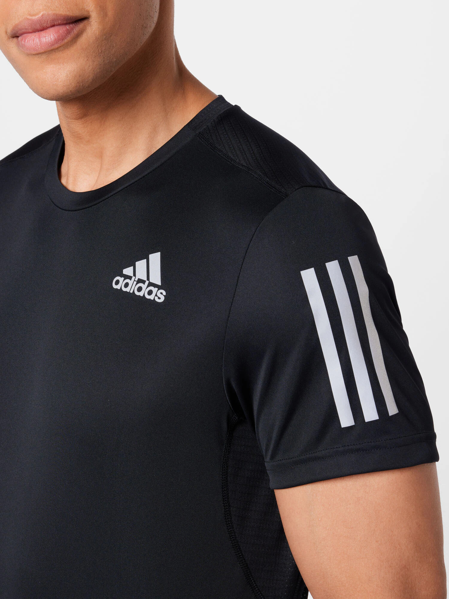 ADIDAS SPORTSWEAR Tricou funcțional 'Own The Run' negru / alb - Pled.ro