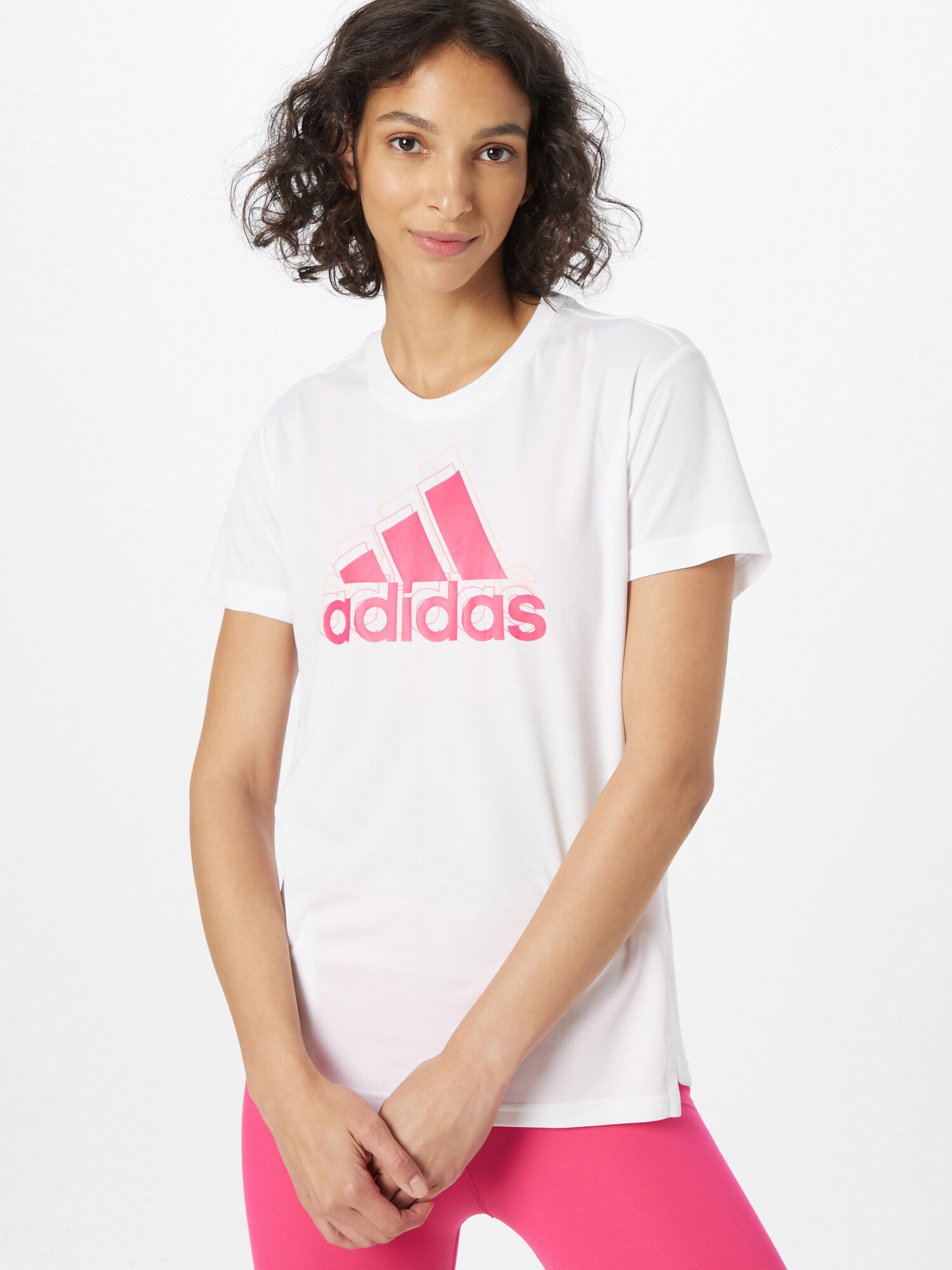 ADIDAS PERFORMANCE Tricou funcțional portocaliu deschis / roz deschis / alb - Pled.ro