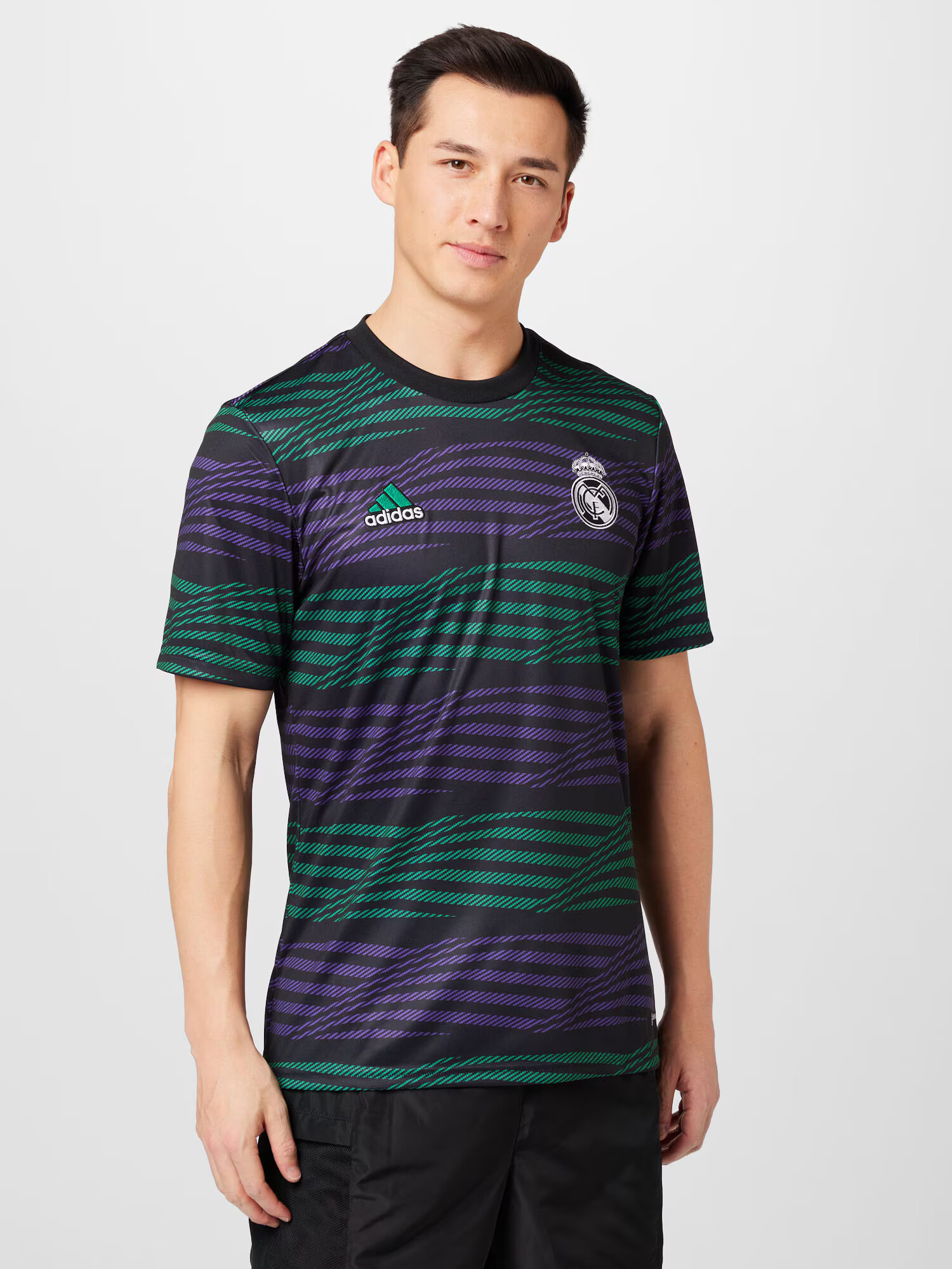 ADIDAS SPORTSWEAR Tricou funcțional 'Rea Preshi' verde închis / mov vânătă / negru / alb - Pled.ro