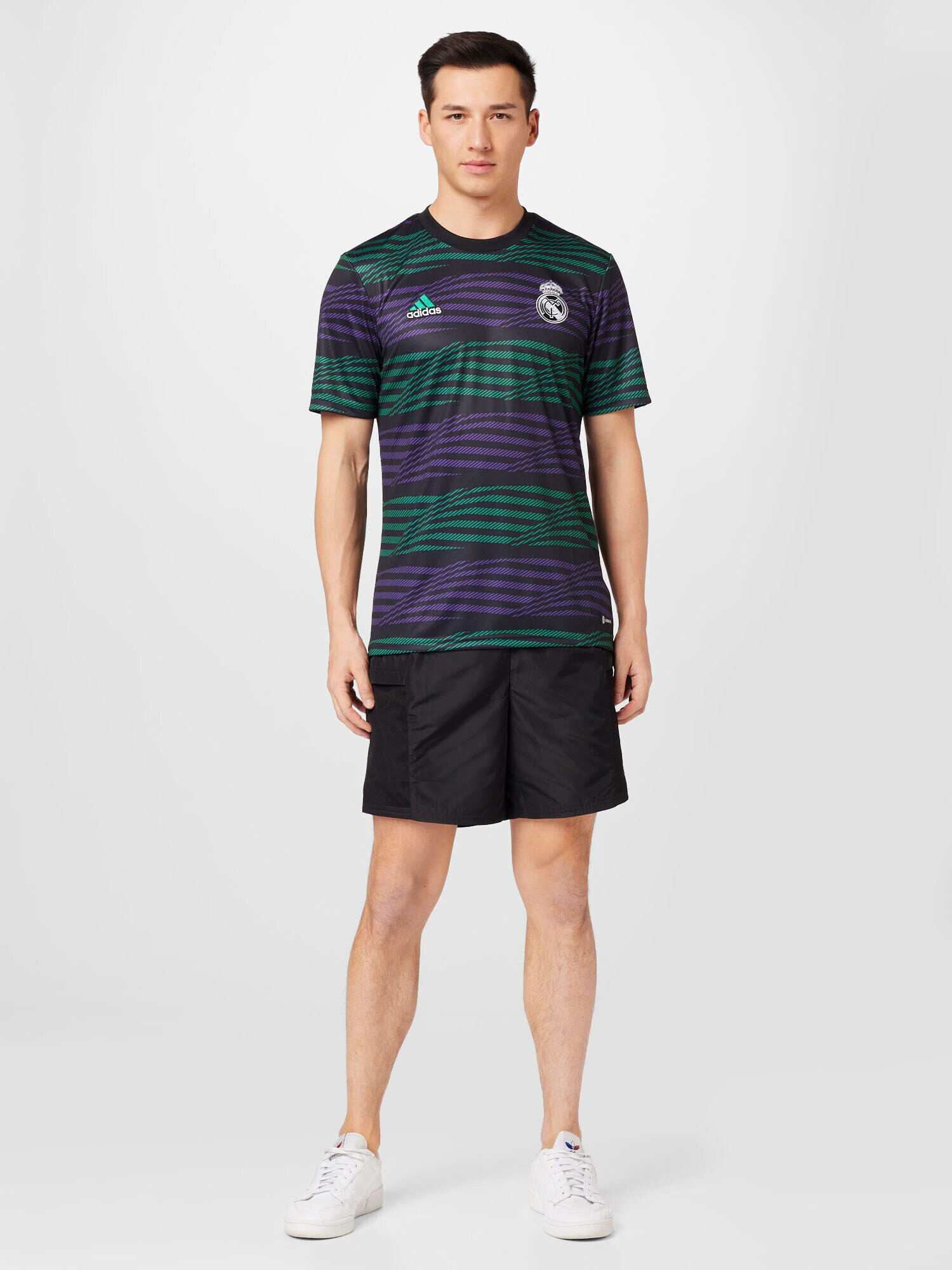 ADIDAS SPORTSWEAR Tricou funcțional 'Rea Preshi' verde închis / mov vânătă / negru / alb - Pled.ro