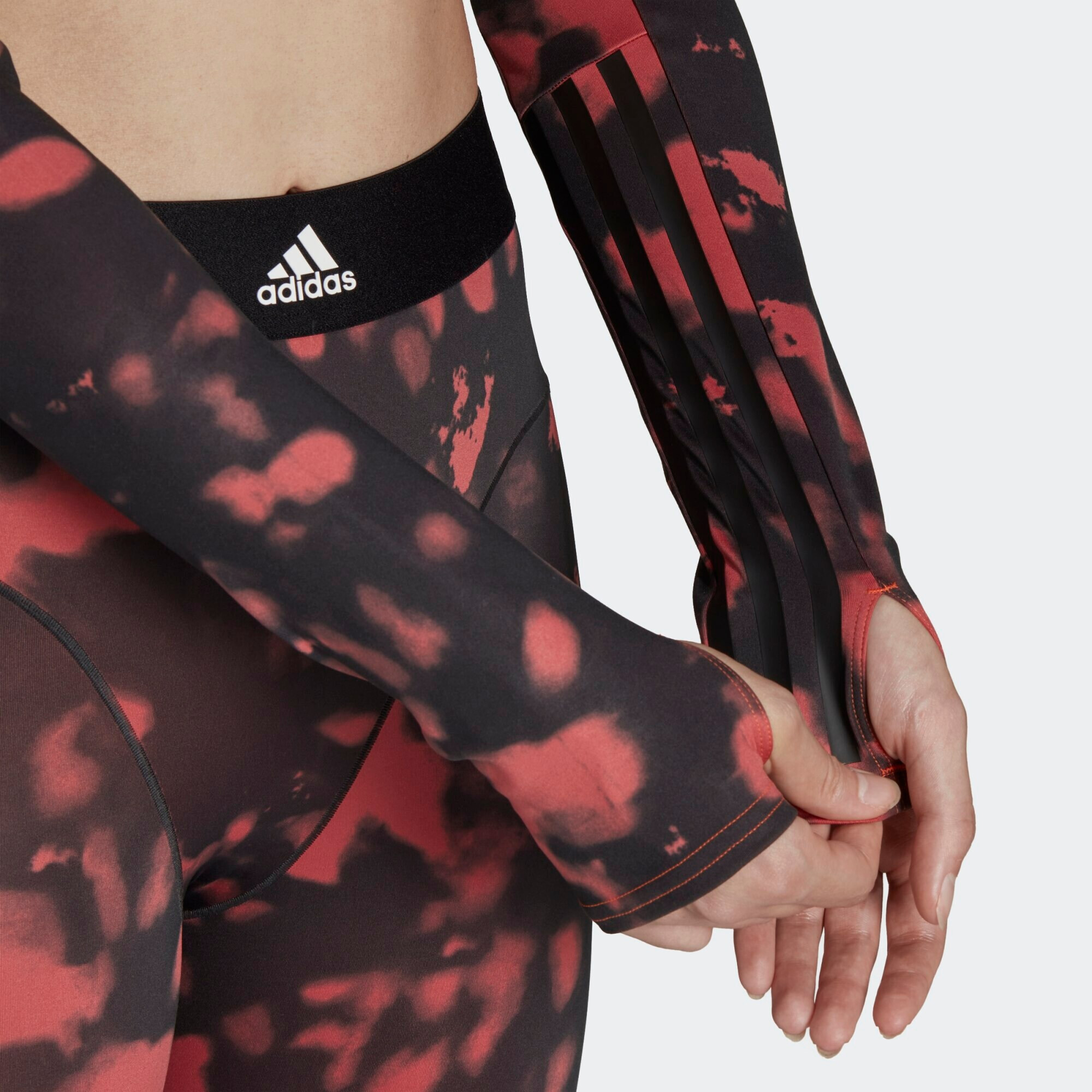 ADIDAS SPORTSWEAR Tricou funcțional 'Hyperglam Cut 3-Stripes ' roșu pepene / negru / alb - Pled.ro