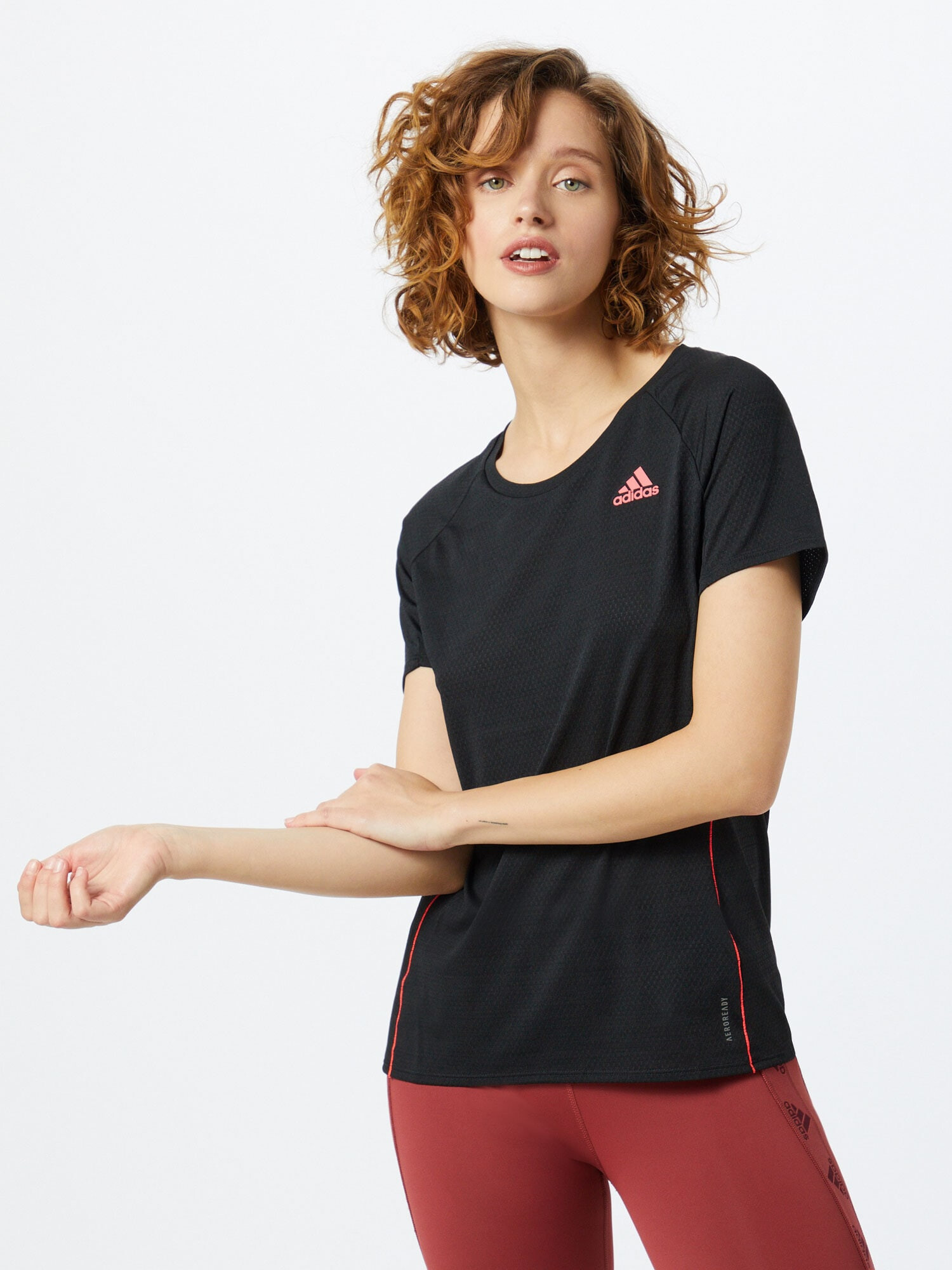 ADIDAS SPORTSWEAR Tricou funcțional 'Runner' gri / roz / negru - Pled.ro