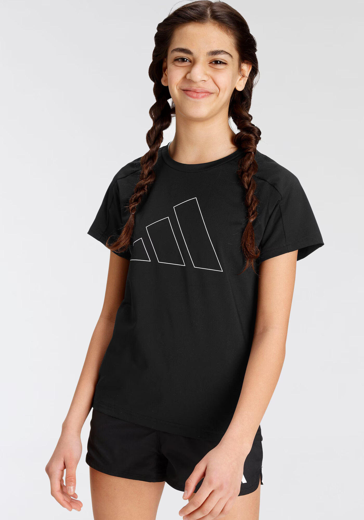 ADIDAS PERFORMANCE Tricou funcțional 'Essentials Aeroready -Fit Logo' negru / alb - Pled.ro