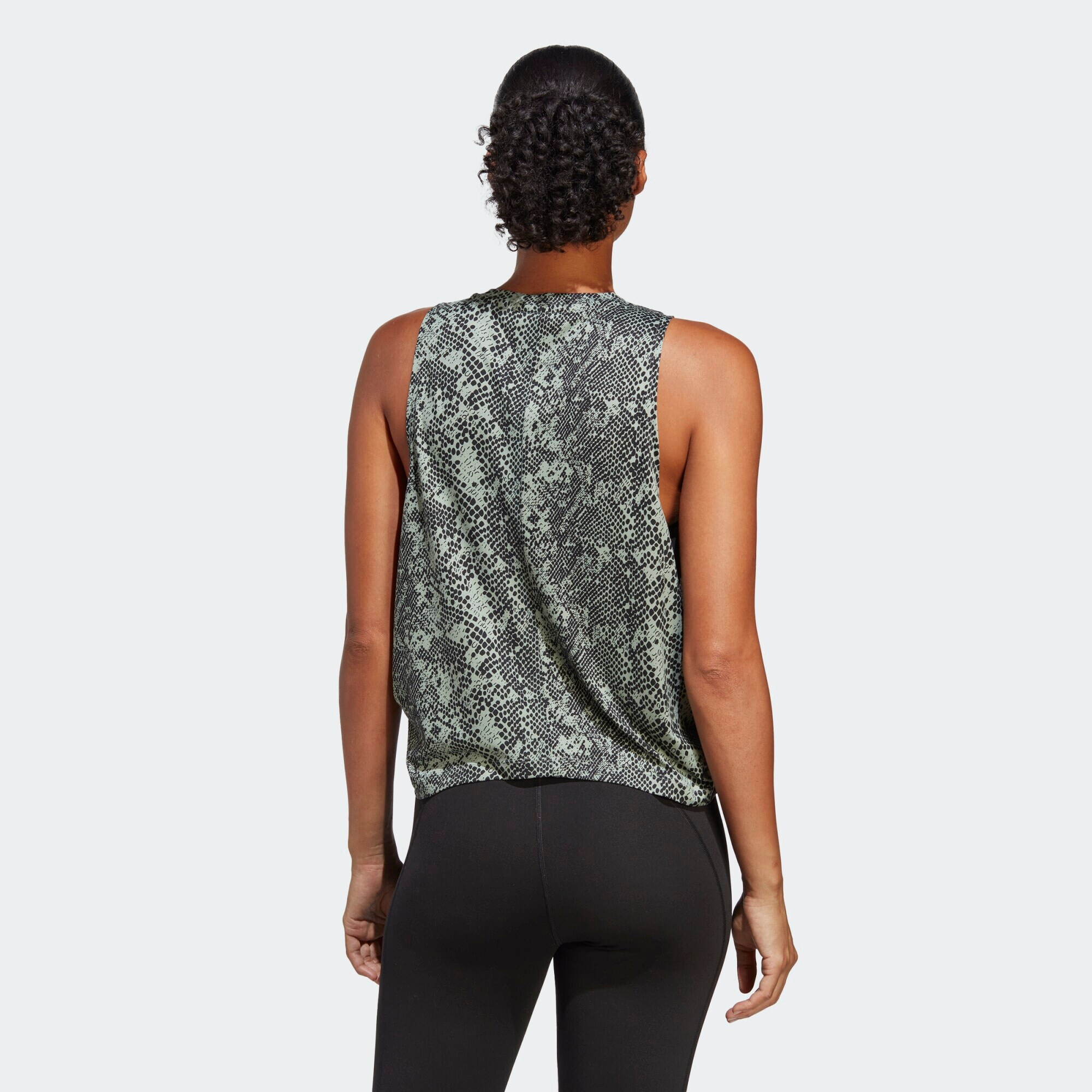 ADIDAS PERFORMANCE Sport top 'Train Icons Allover Print' verde mentă / negru / argintiu - Pled.ro