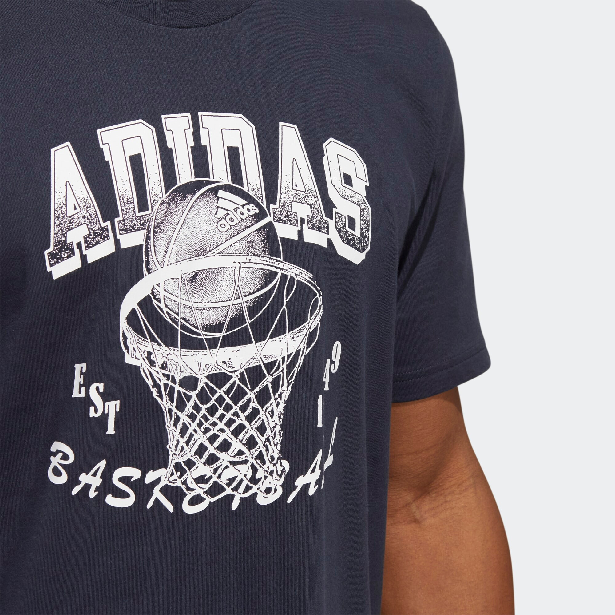 ADIDAS SPORTSWEAR Tricou funcțional 'World of Basketball' albastru marin / alb - Pled.ro