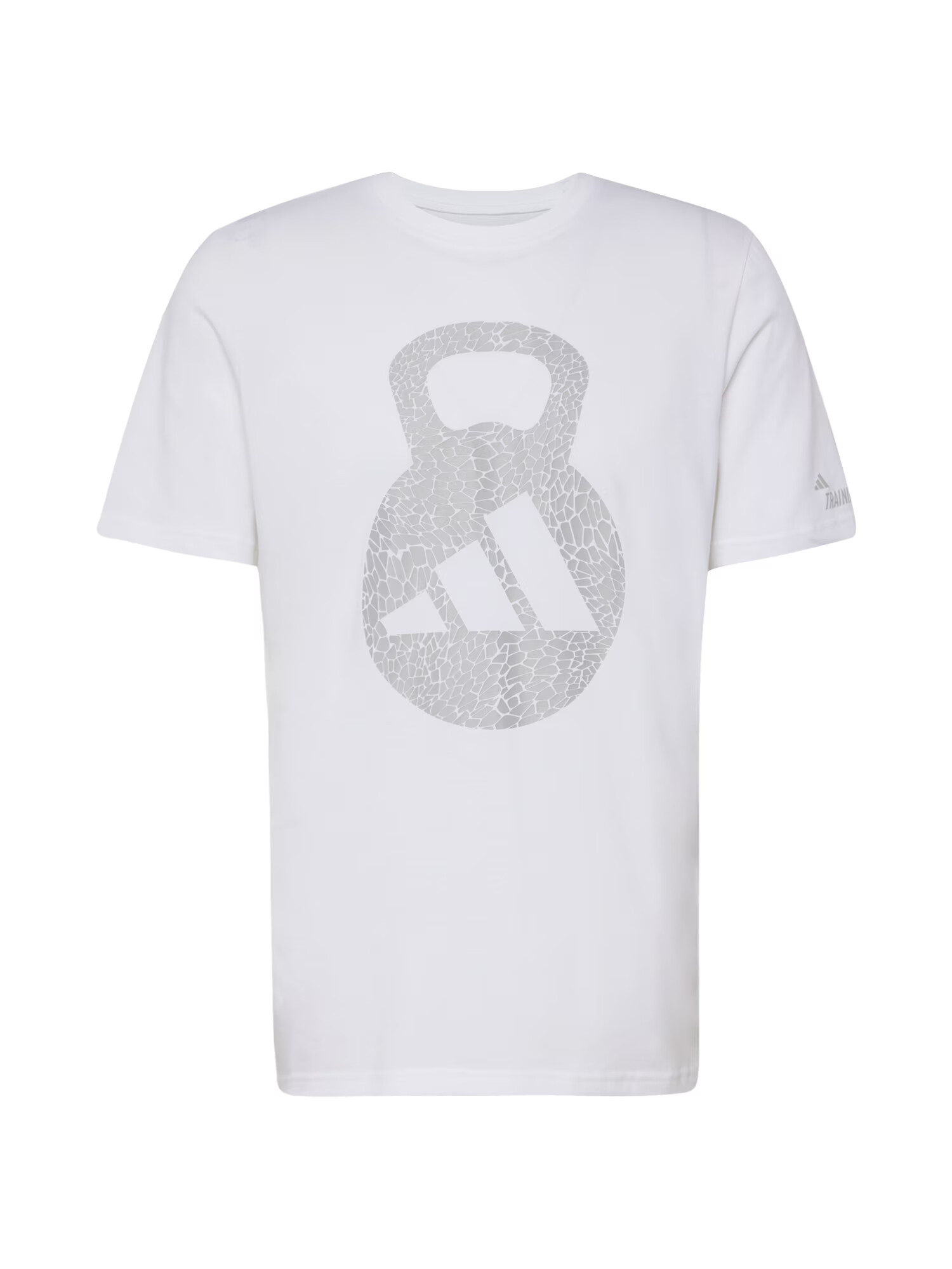 ADIDAS PERFORMANCE Tricou funcțional 'Aeroready Logo Graphic Sleeve' gri deschis / alb - Pled.ro