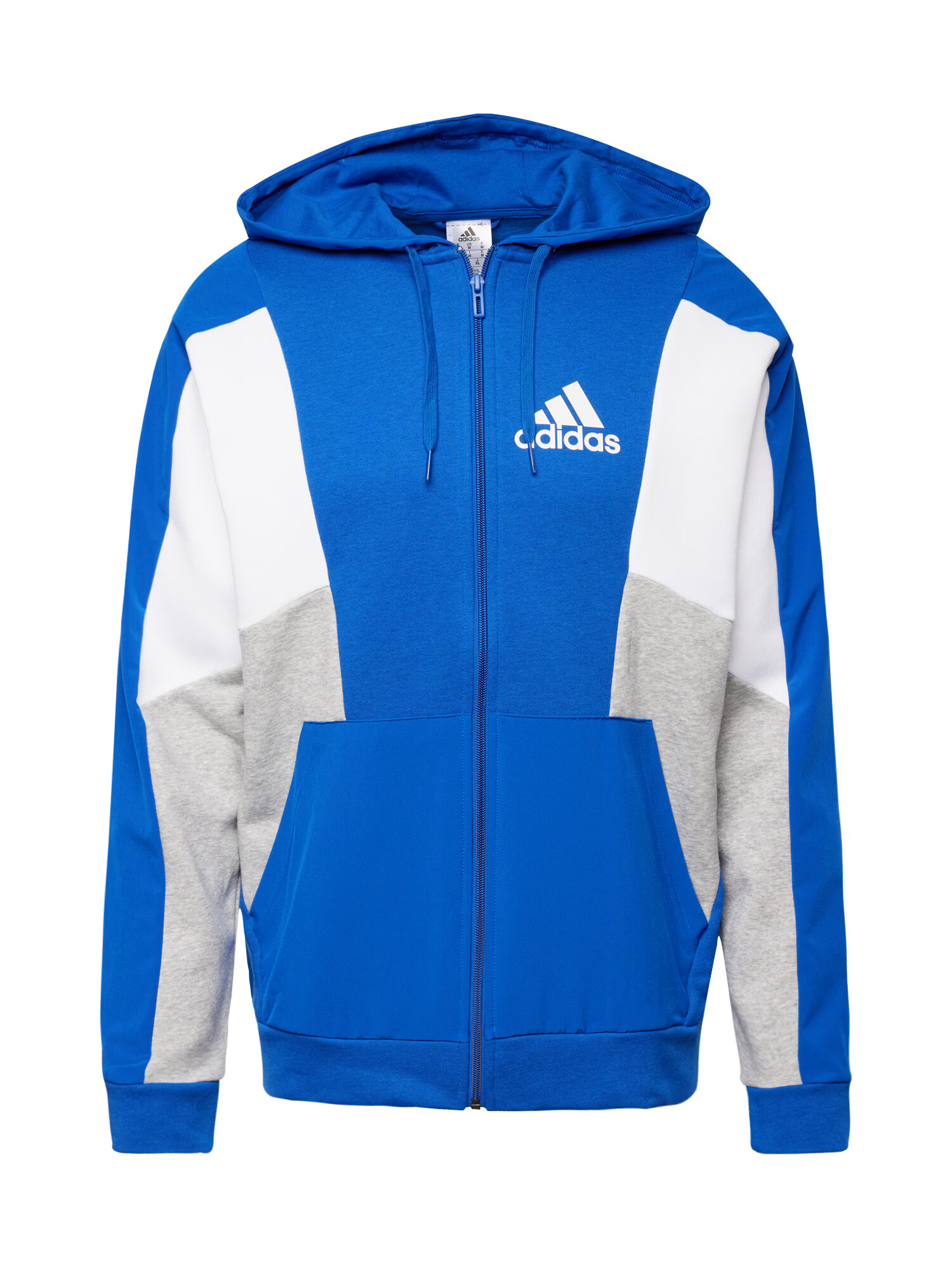 ADIDAS SPORTSWEAR Bluză cu fermoar sport albastru / gri amestecat / alb - Pled.ro