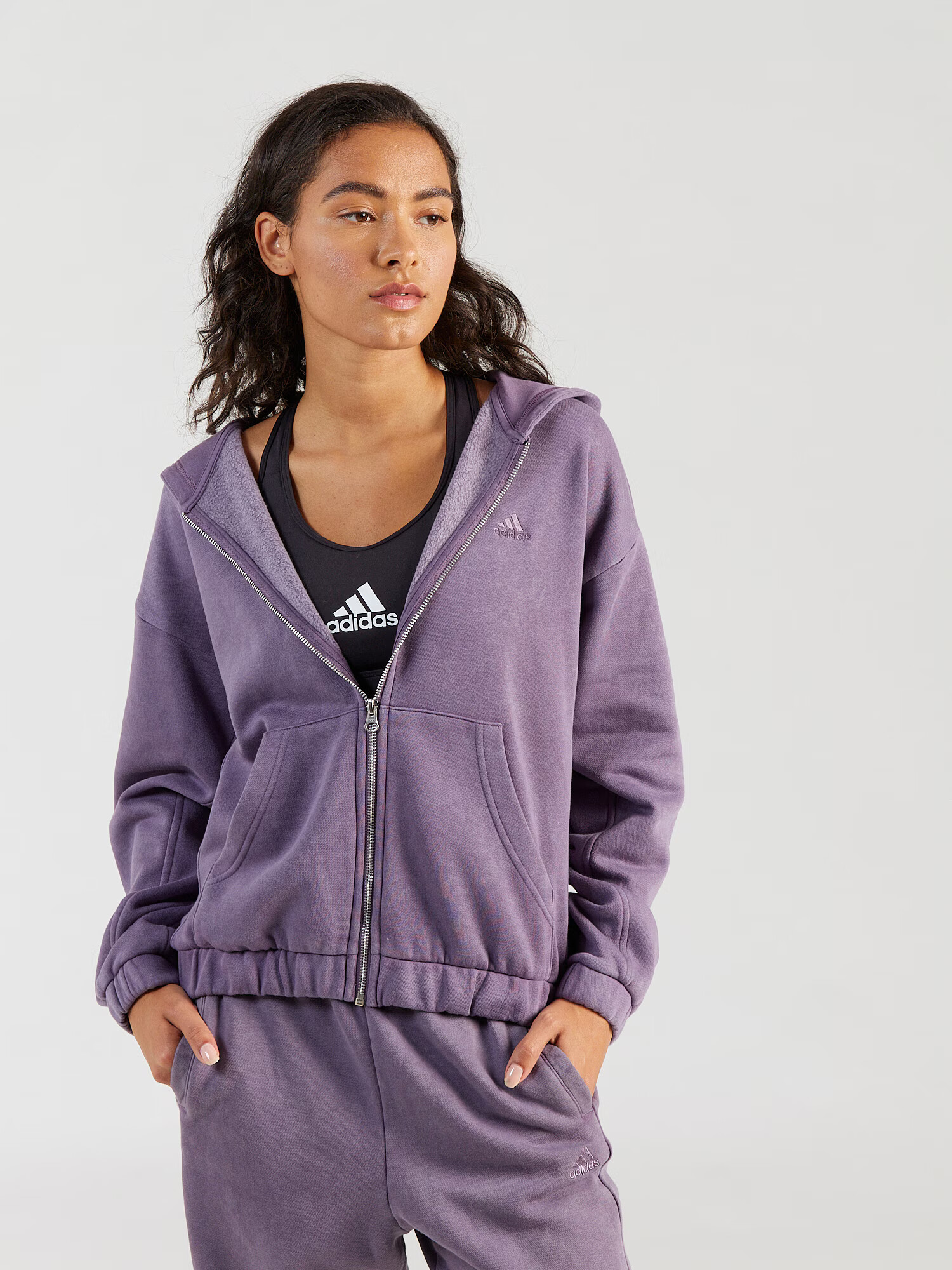 ADIDAS SPORTSWEAR Bluză cu fermoar sport 'ALL SZN' mov deschis - Pled.ro