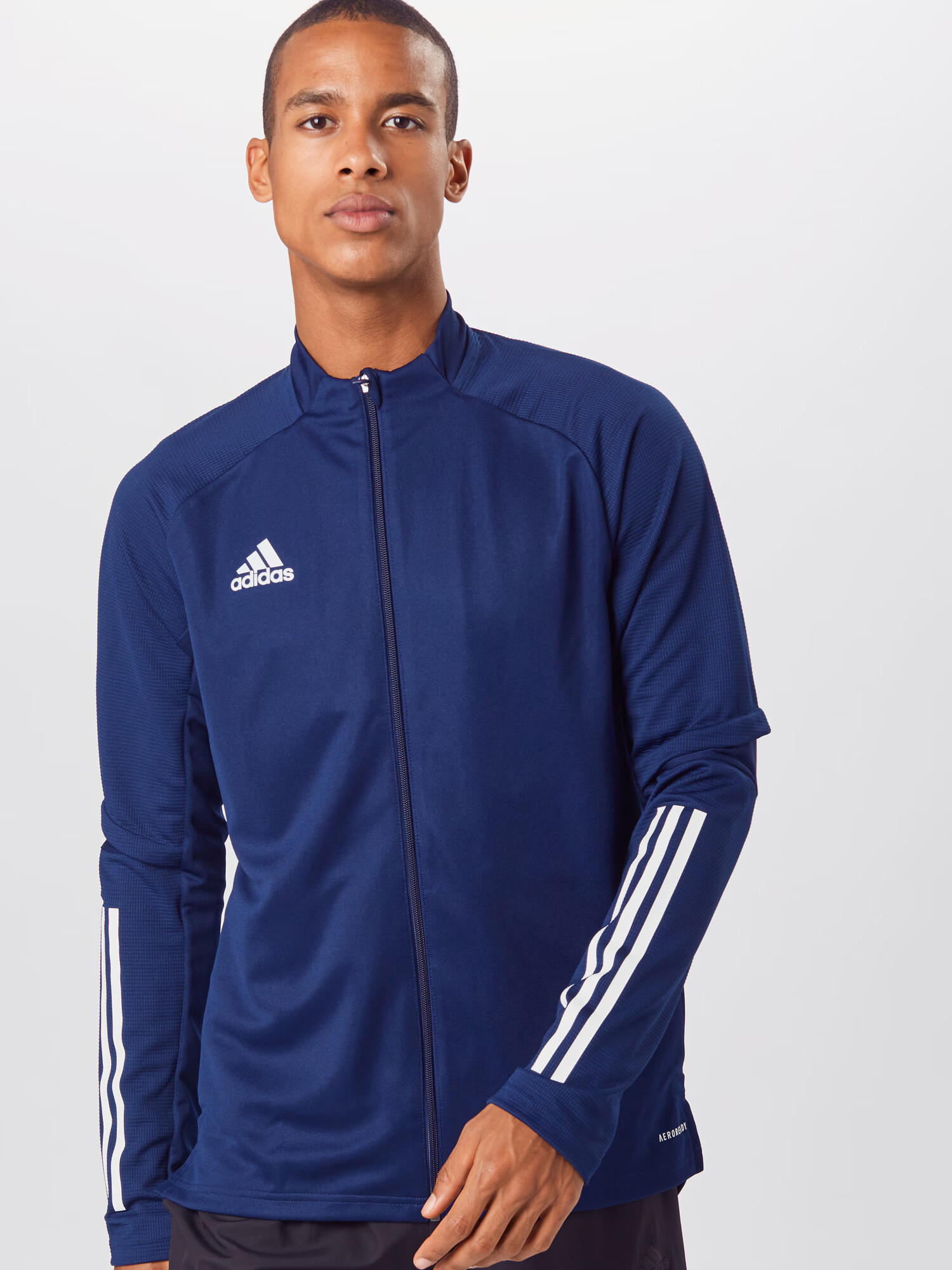 ADIDAS SPORTSWEAR Bluză cu fermoar sport 'Condivo 20' bleumarin / alb - Pled.ro