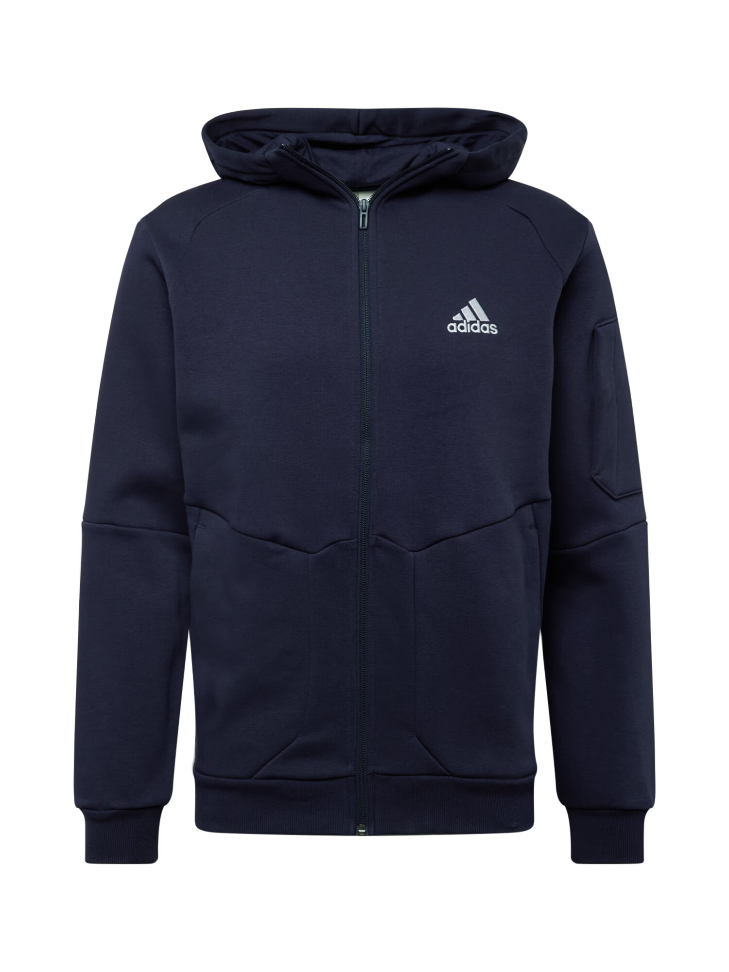 ADIDAS SPORTSWEAR Bluză cu fermoar sport 'Essentials For Gameday Fleece ' albastru închis / alb - Pled.ro