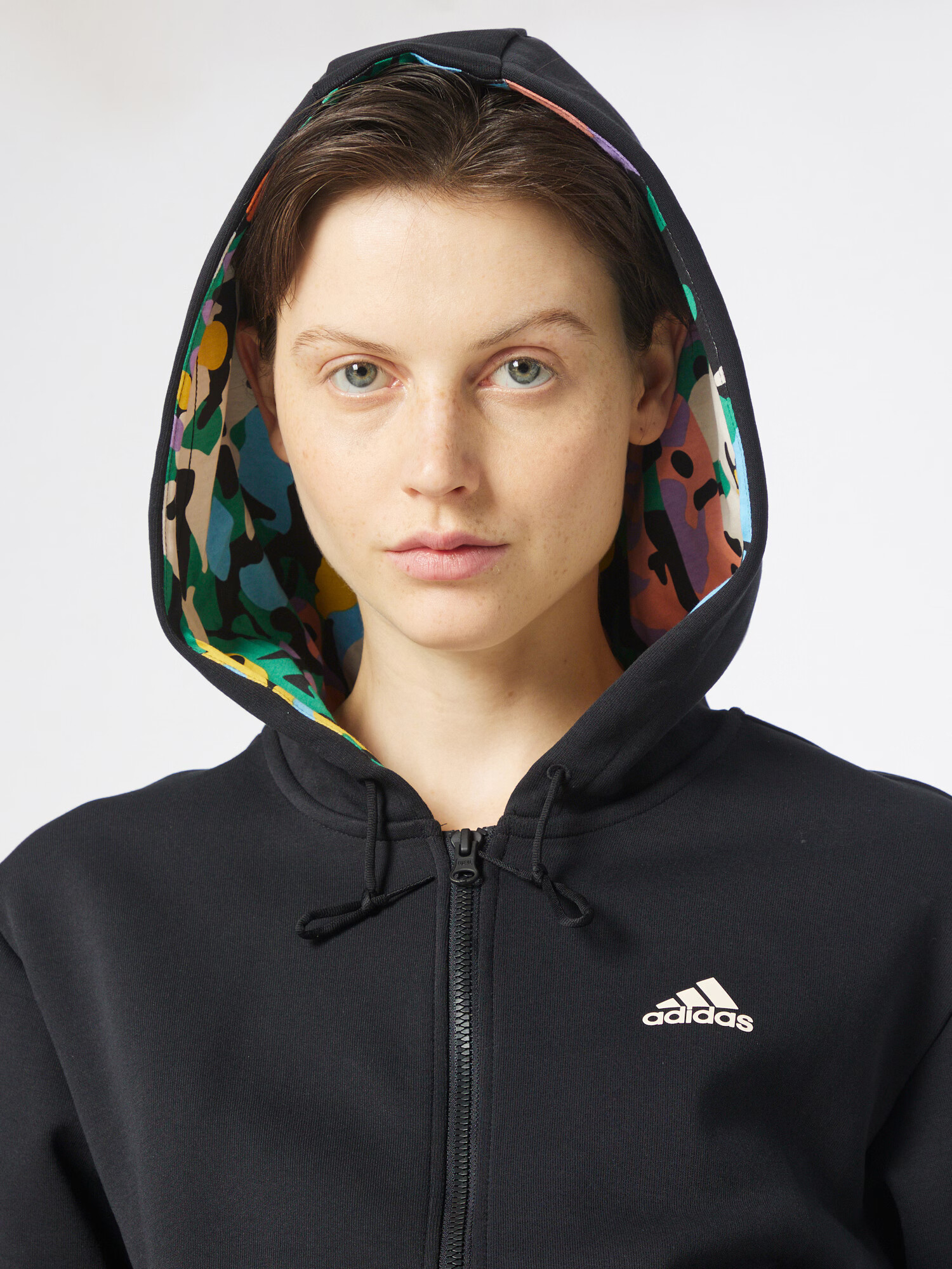 ADIDAS SPORTSWEAR Bluză cu fermoar sport 'Graphic ' galben citron / verde jad / negru / alb - Pled.ro