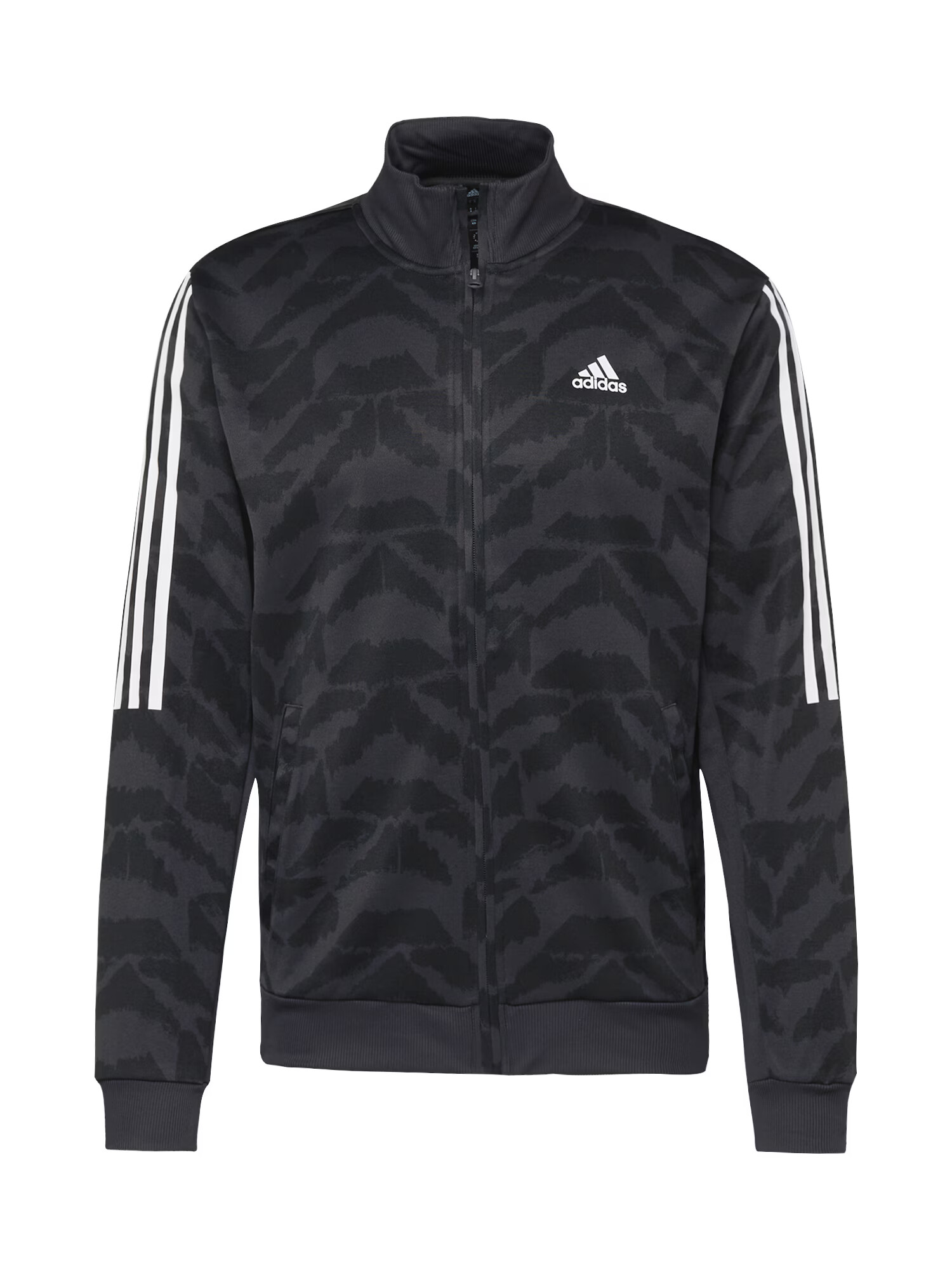 ADIDAS SPORTSWEAR Bluză cu fermoar sport gri închis / negru / alb - Pled.ro