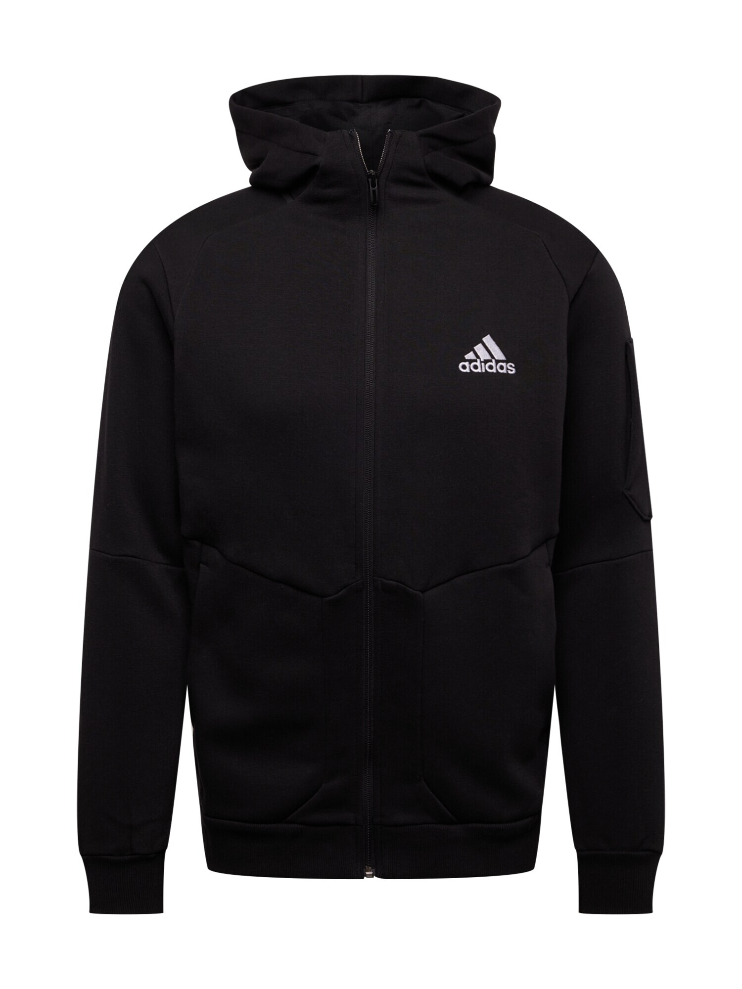 ADIDAS SPORTSWEAR Bluză cu fermoar sport 'Essentials For Gameday Fleece ' negru / alb - Pled.ro