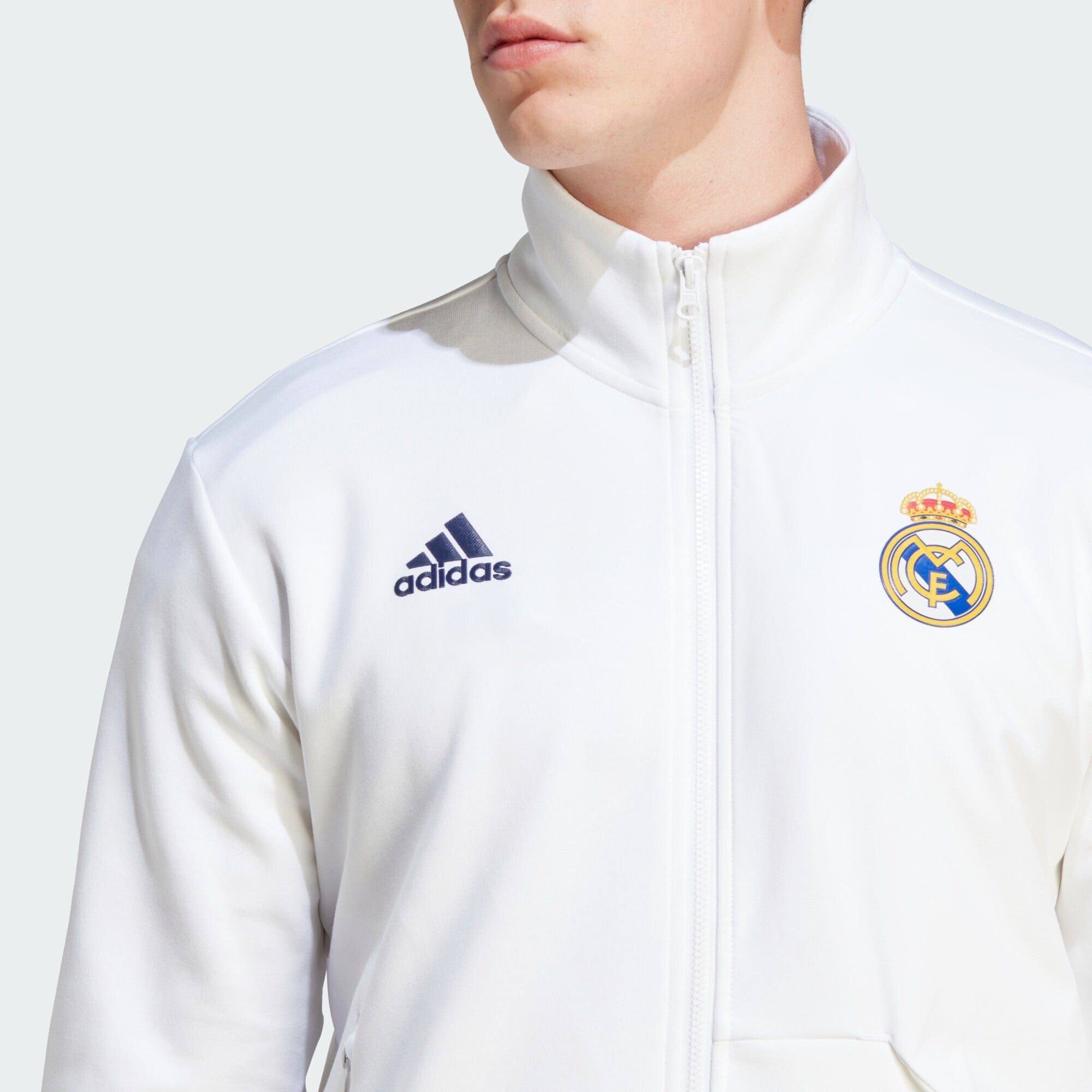 ADIDAS SPORTSWEAR Bluză cu fermoar sport 'Real Madrid Anthem' galben / negru / alb - Pled.ro