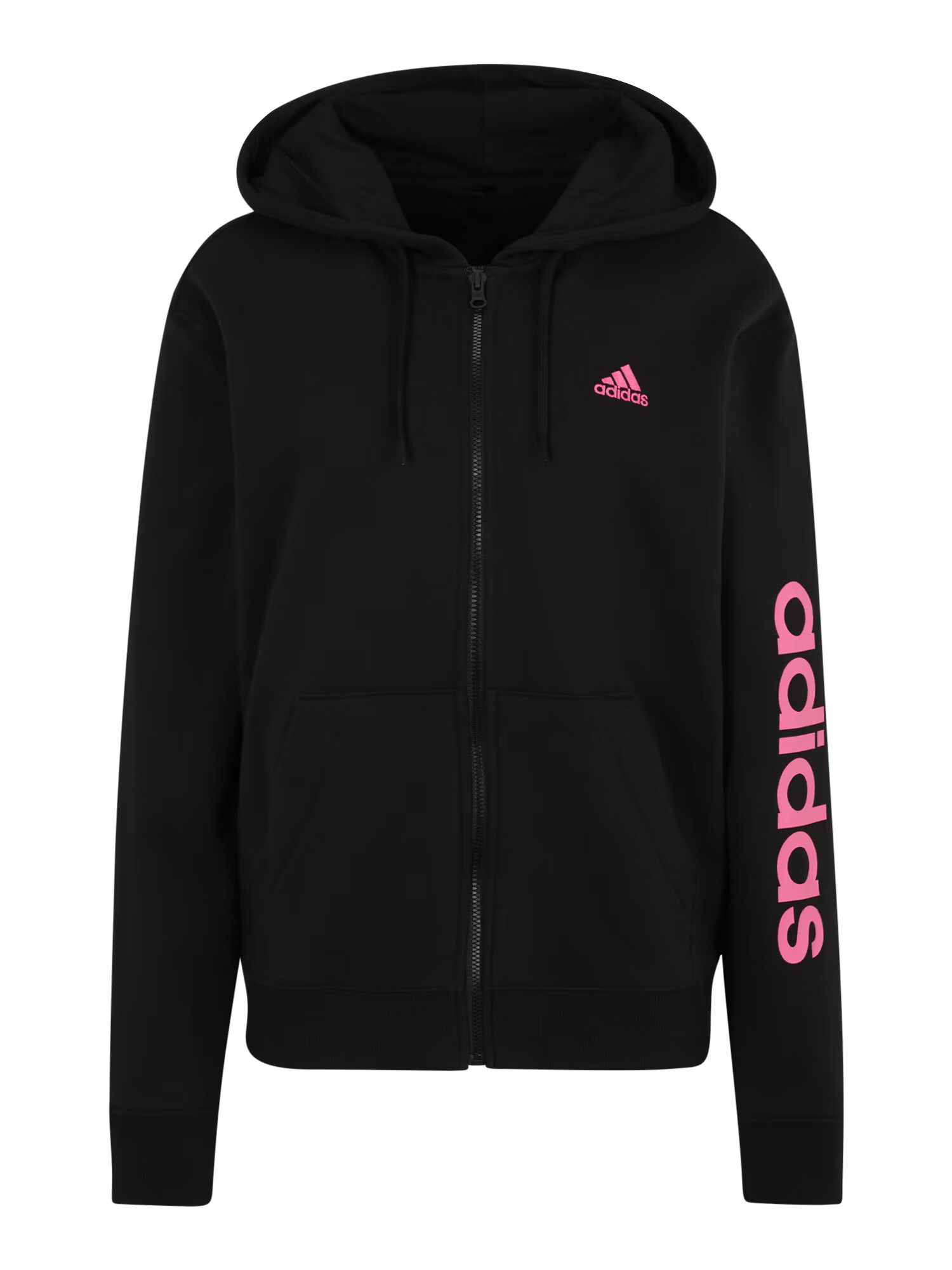 ADIDAS SPORTSWEAR Bluză cu fermoar sport 'Essentials' roz deschis / negru - Pled.ro