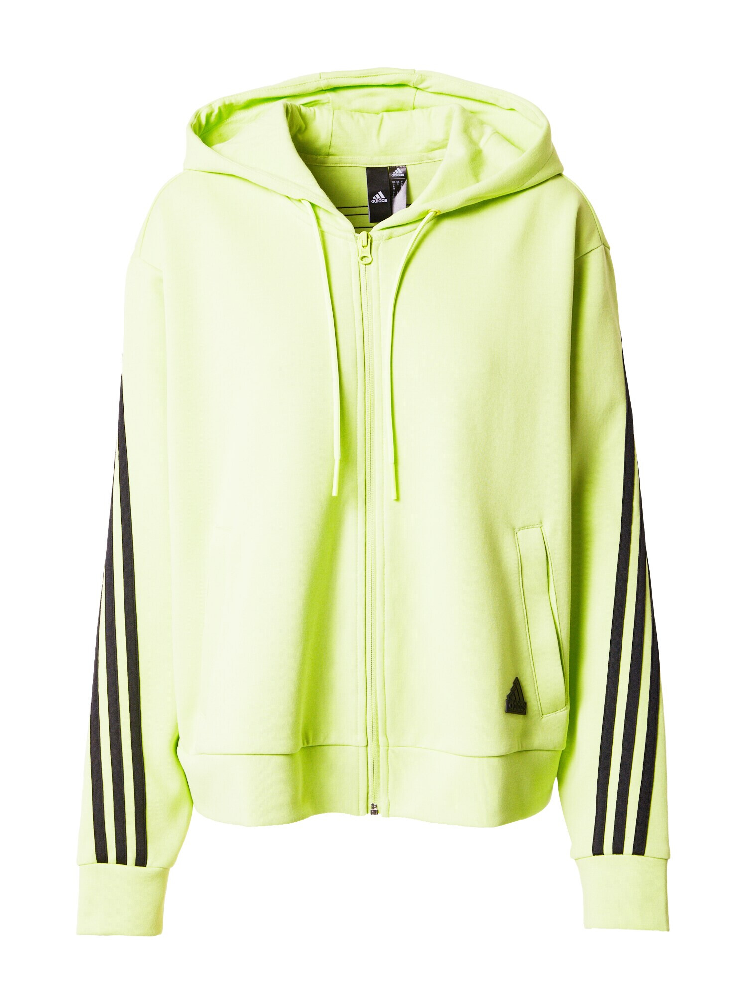 ADIDAS SPORTSWEAR Bluză cu fermoar sport 'Future Icons 3-Stripes ' verde limetă / negru - Pled.ro