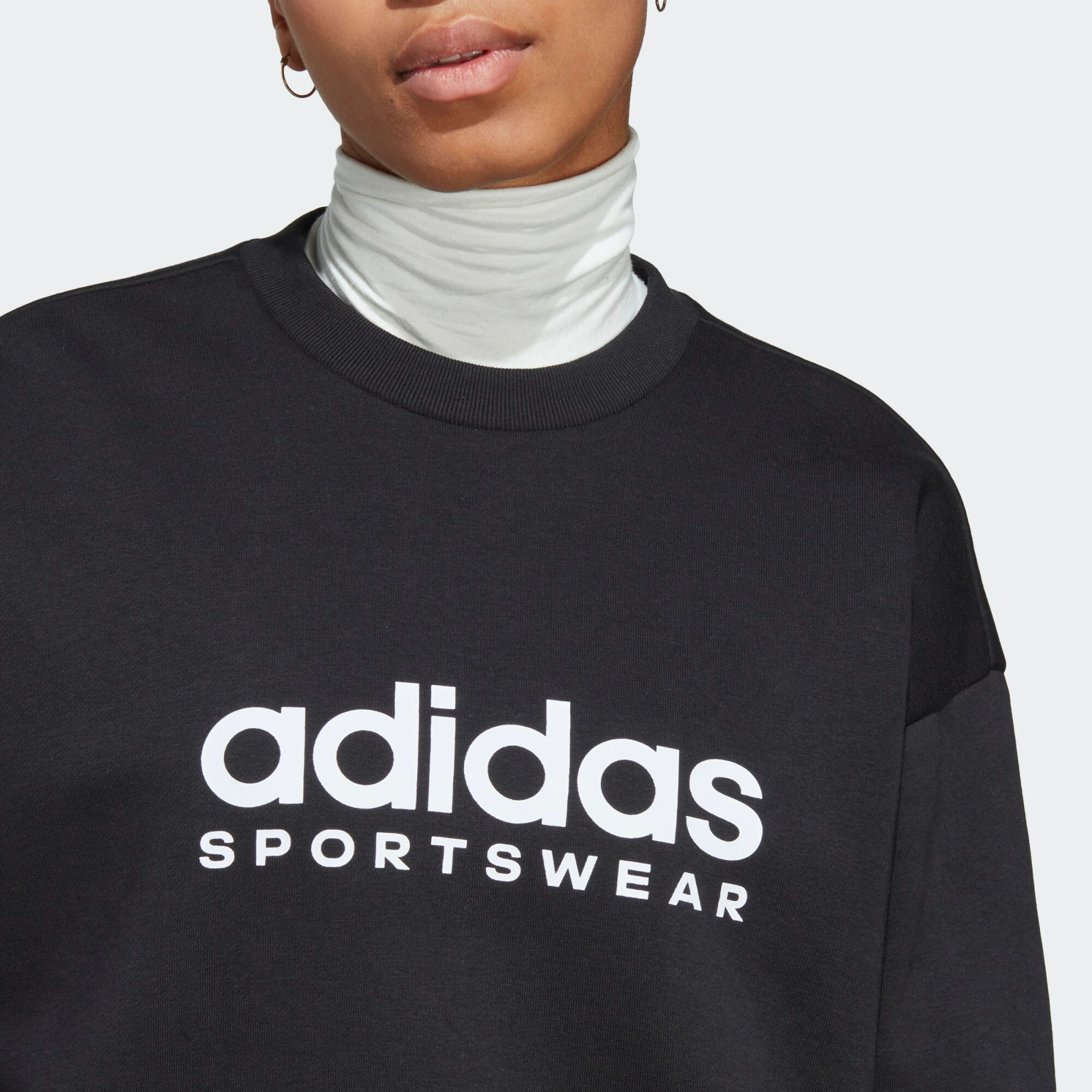 ADIDAS SPORTSWEAR Hanorac sport 'All Szn Fleece Graphic' negru / alb - Pled.ro