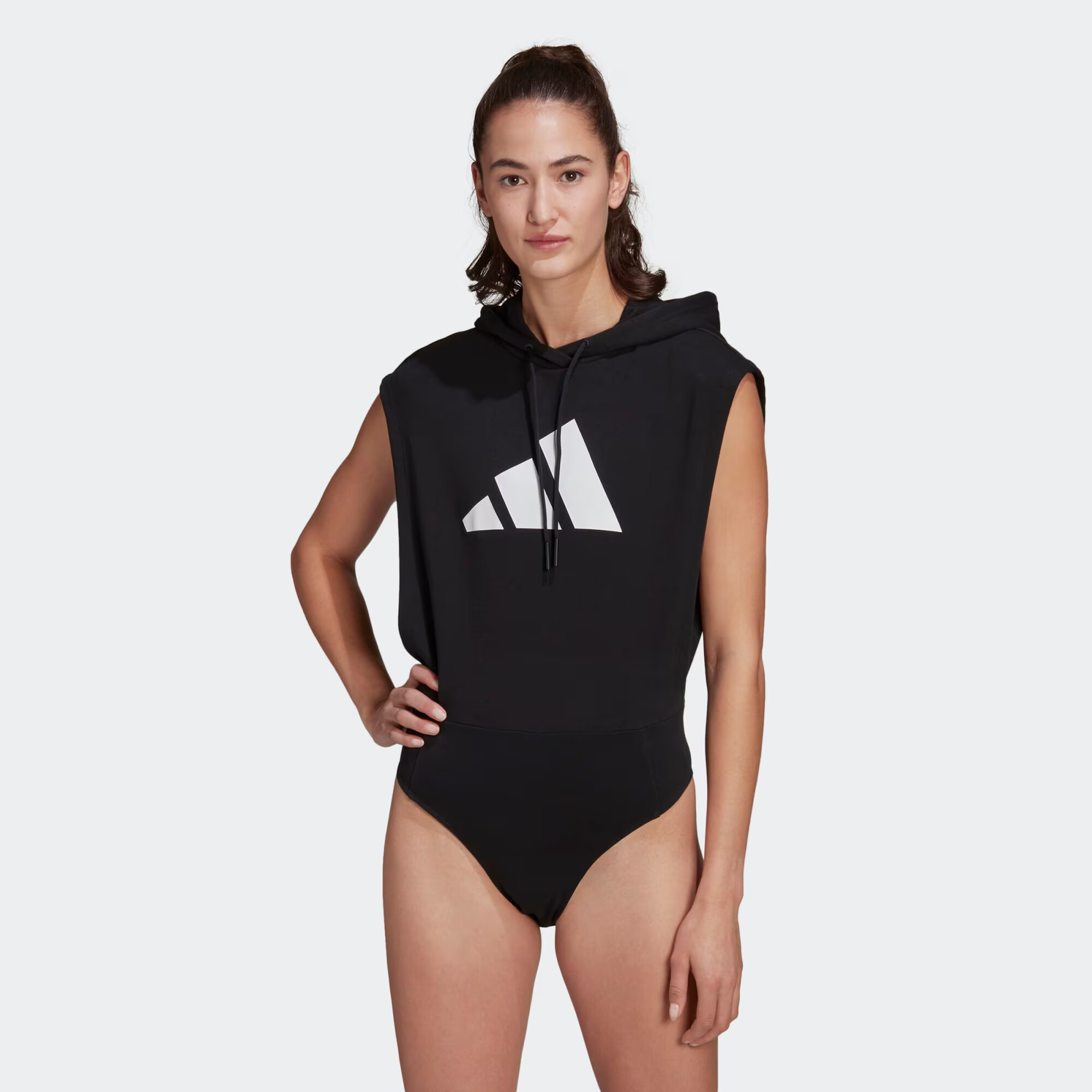 ADIDAS SPORTSWEAR Body sportiv negru / alb - Pled.ro