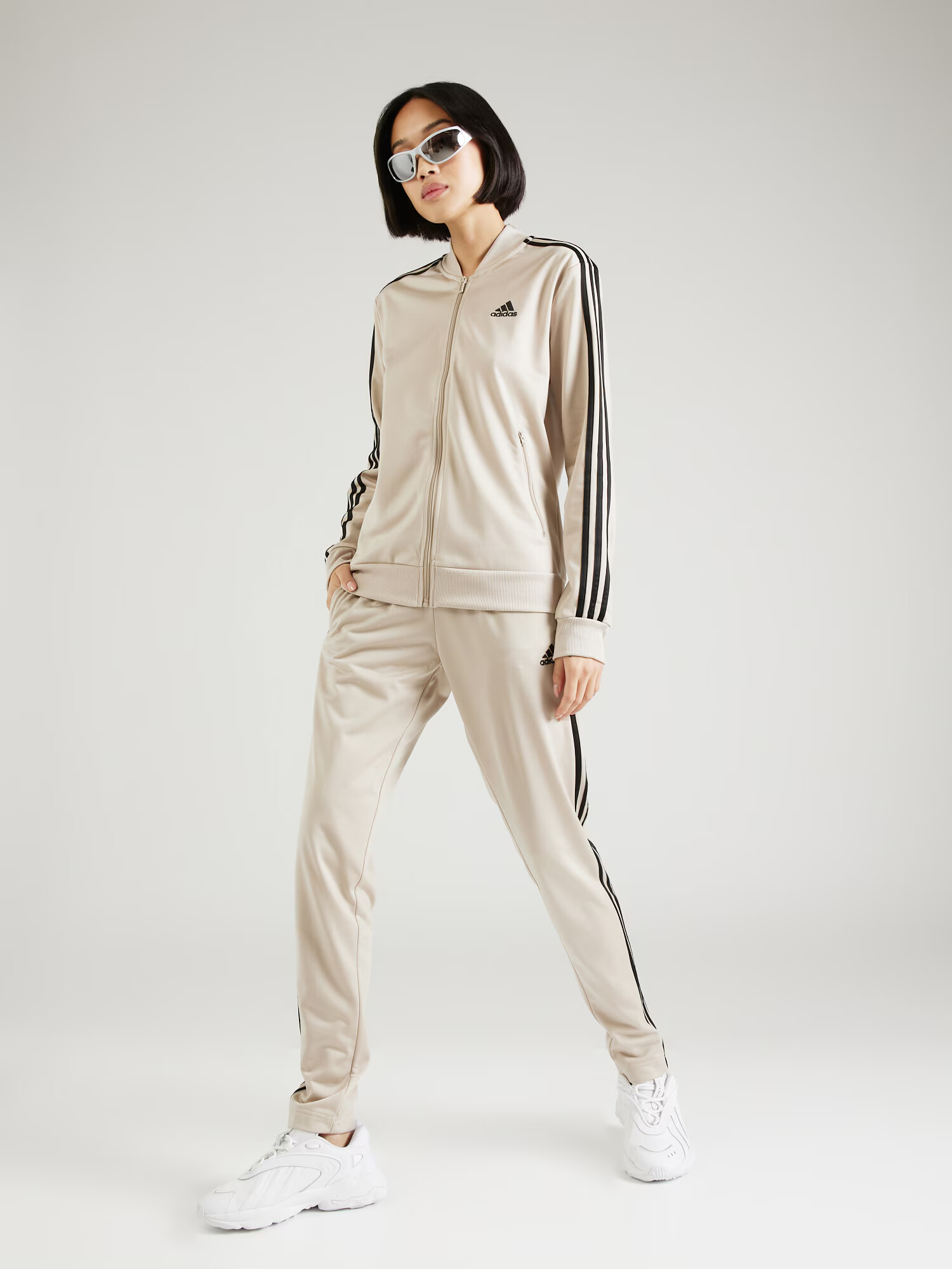 ADIDAS SPORTSWEAR Costum de trening alb kitt / negru - Pled.ro