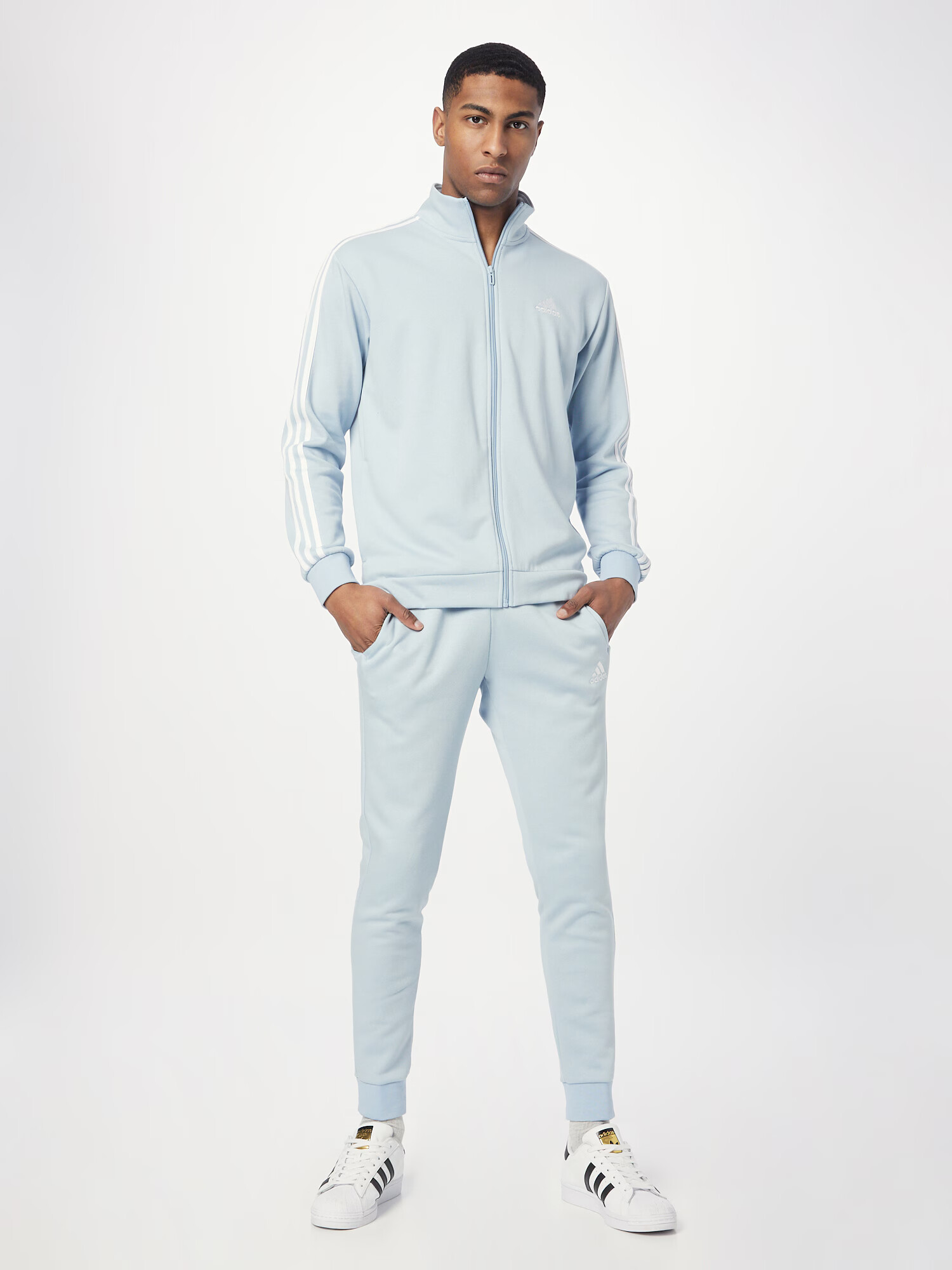 ADIDAS SPORTSWEAR Îmbrăcaminte sport 'Basic 3-Stripes Fleece' azur / alb - Pled.ro