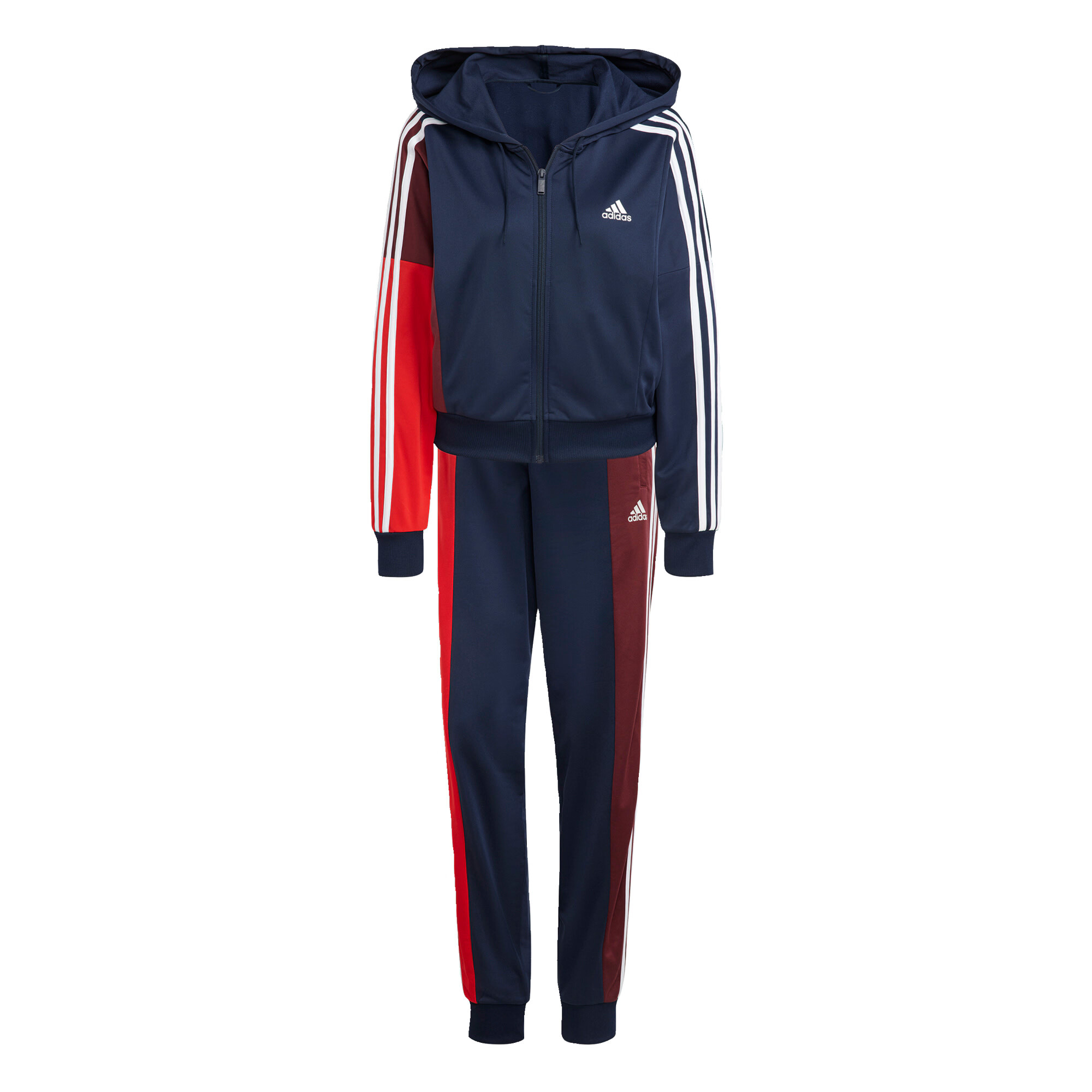 ADIDAS SPORTSWEAR Costum de trening 'Bold Block' bleumarin / roșu / roșu vin / alb - Pled.ro