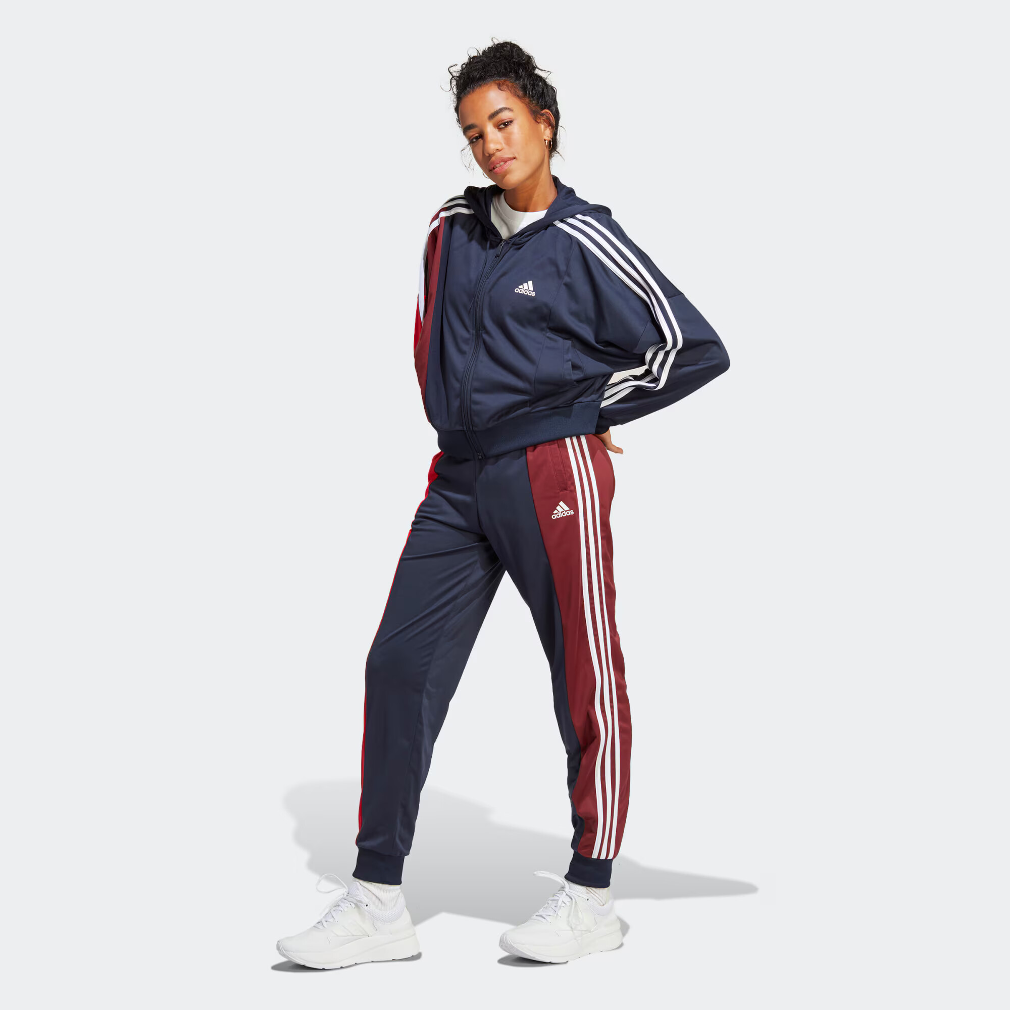 ADIDAS SPORTSWEAR Costum de trening 'Bold Block' bleumarin / roșu / roșu vin / alb - Pled.ro