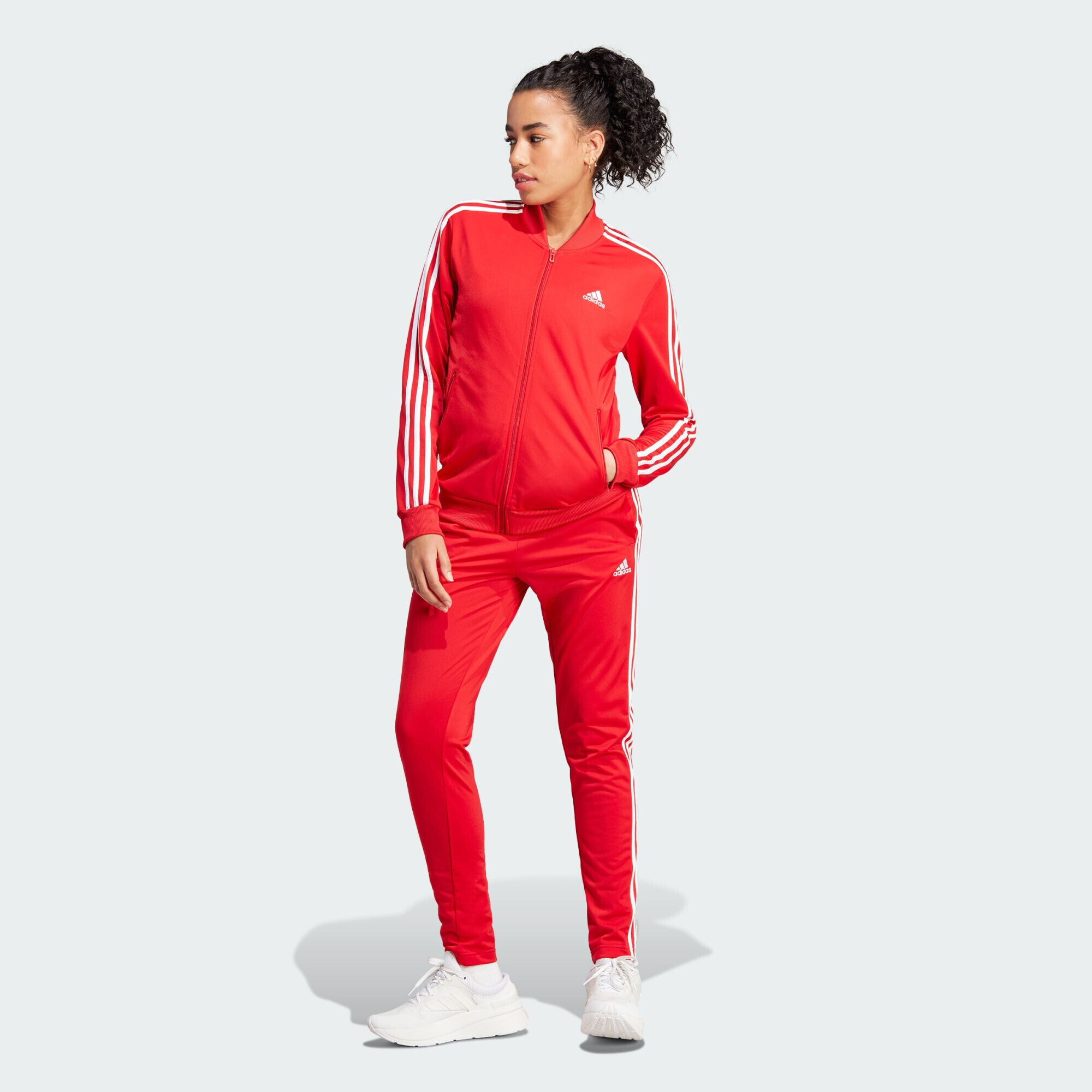 ADIDAS SPORTSWEAR Costum de trening 'Essentials' roșu / alb - Pled.ro