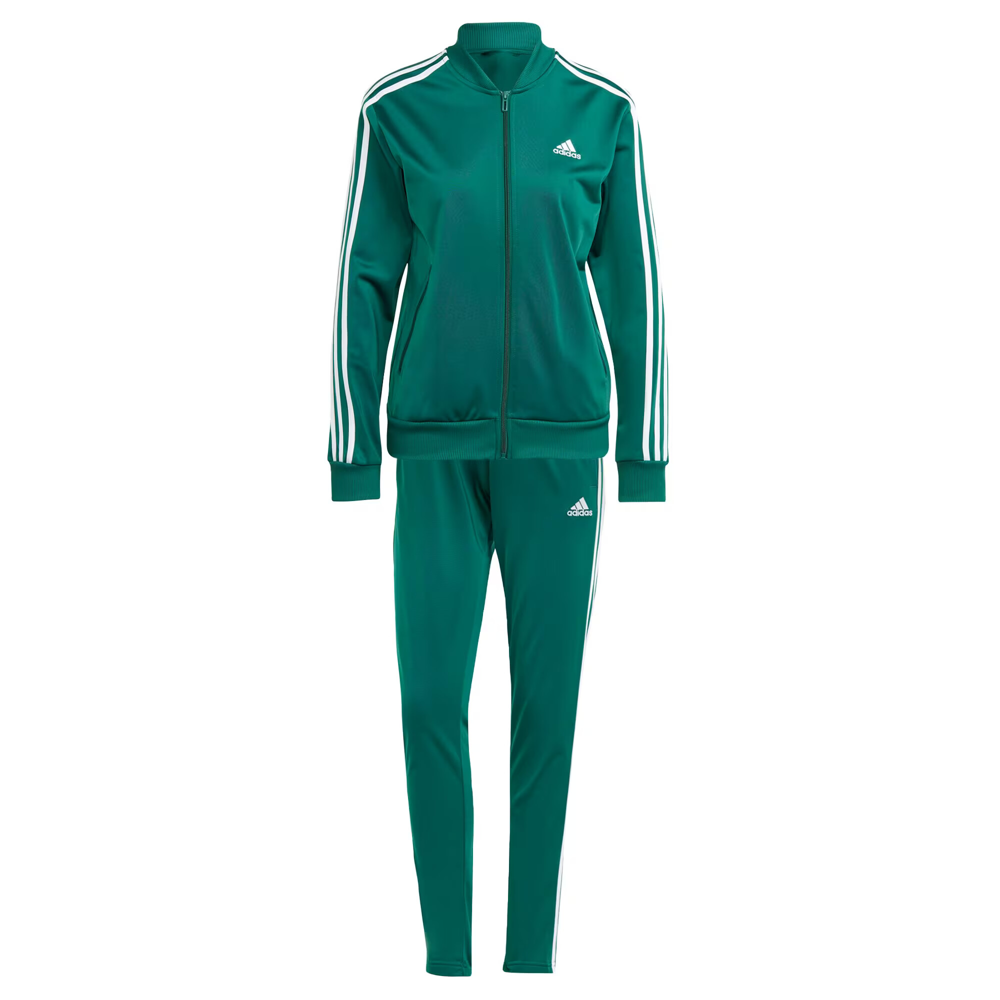 ADIDAS SPORTSWEAR Costum de trening 'Essentials' verde smarald / alb murdar - Pled.ro