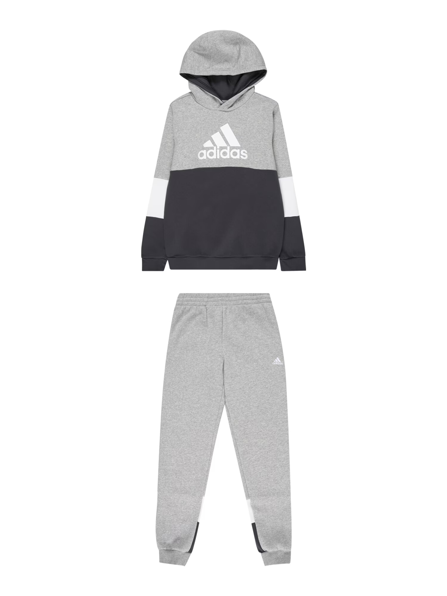 ADIDAS SPORTSWEAR Costum de trening gri / negru / alb - Pled.ro