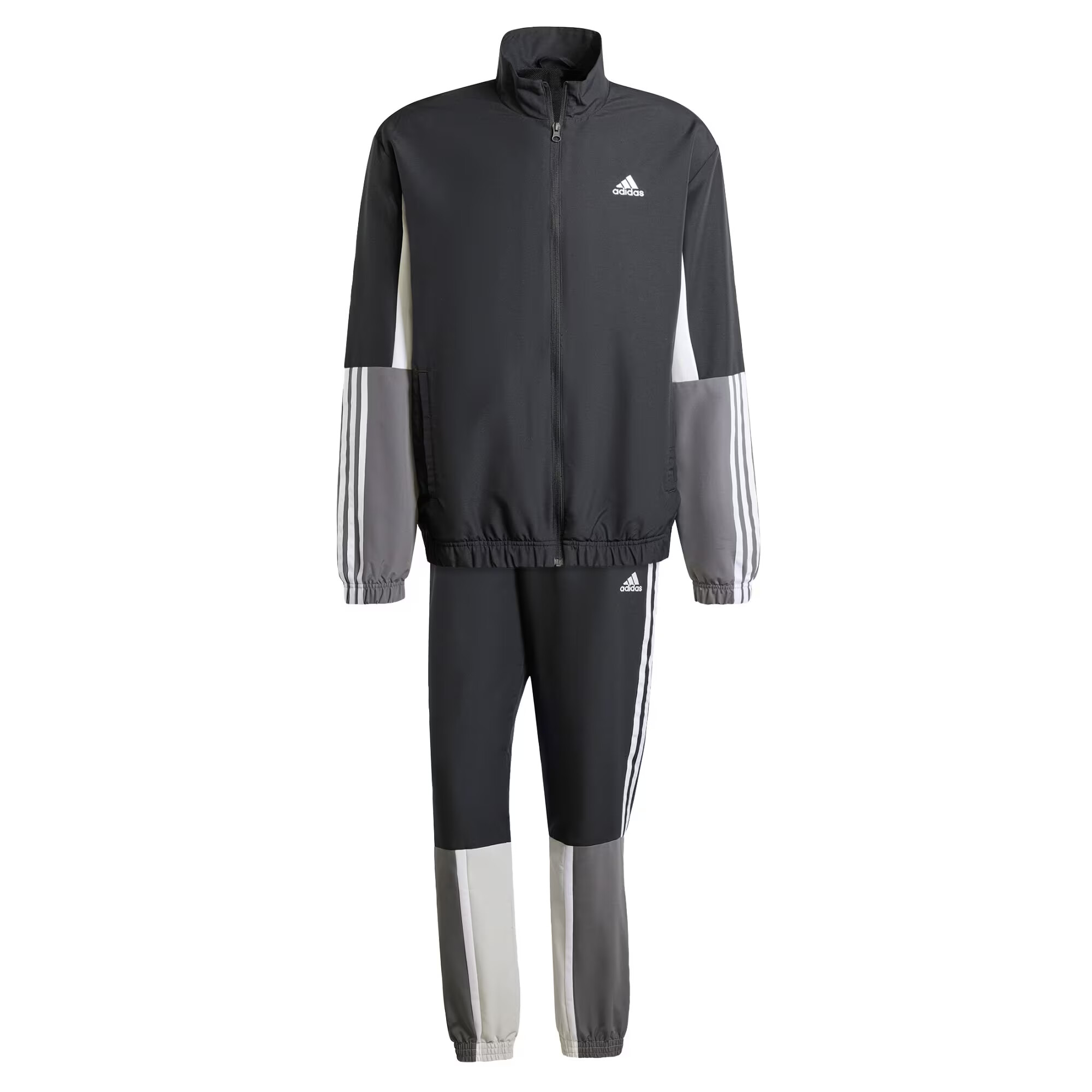 ADIDAS SPORTSWEAR Costum de trening gri / negru / alb - Pled.ro